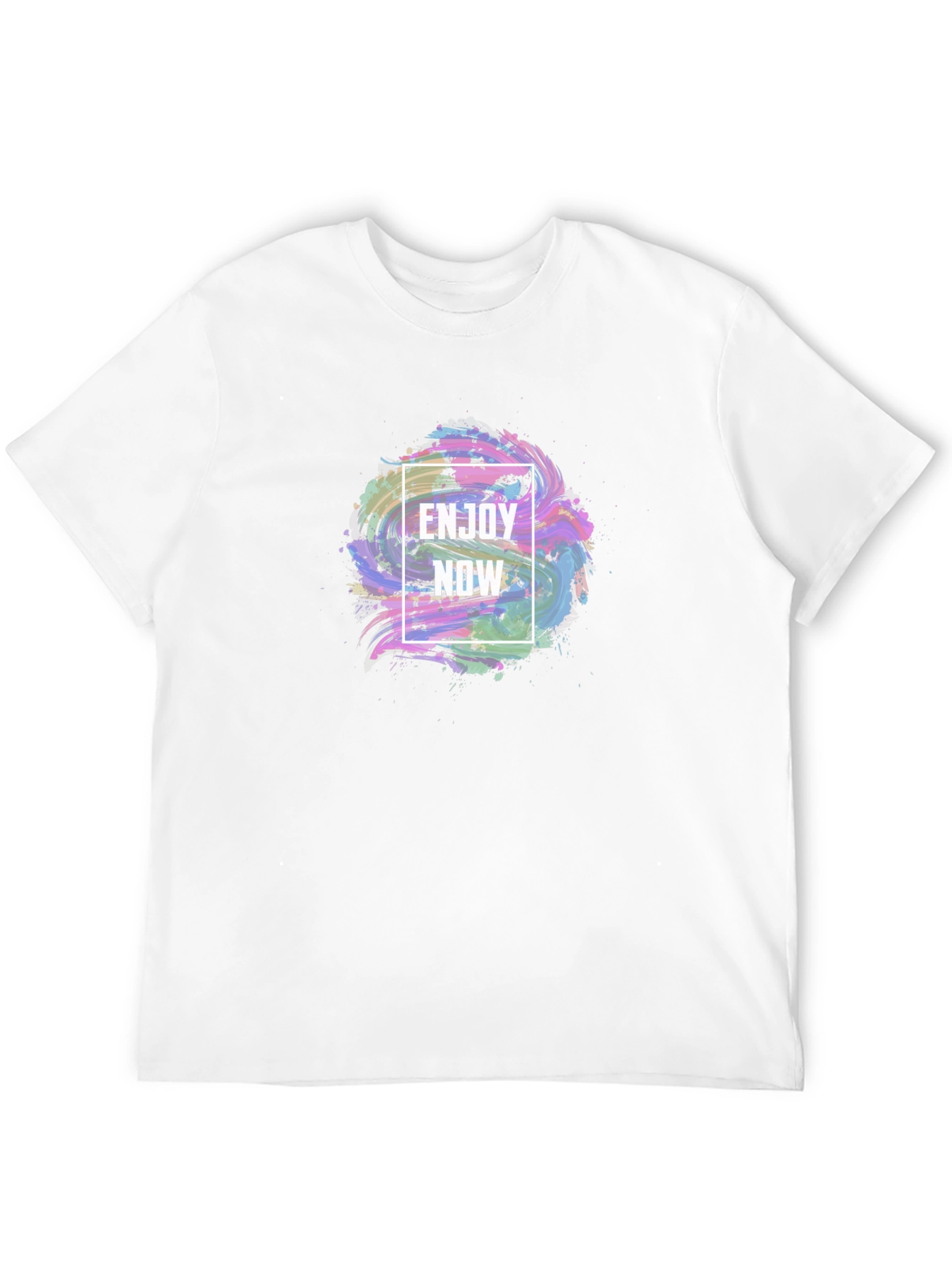 Enjoy Now Graphic Tee - Black Cotton T-Shirt