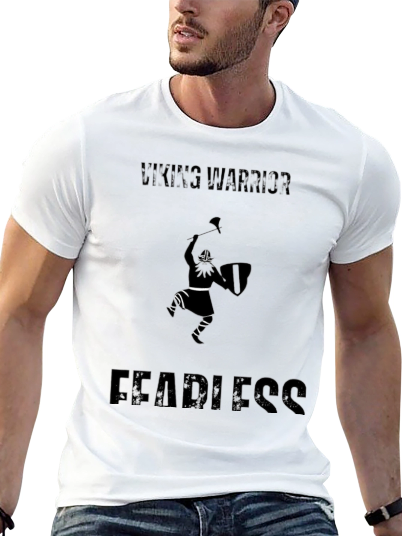 Viking Warrior Fearless Black T-Shirt