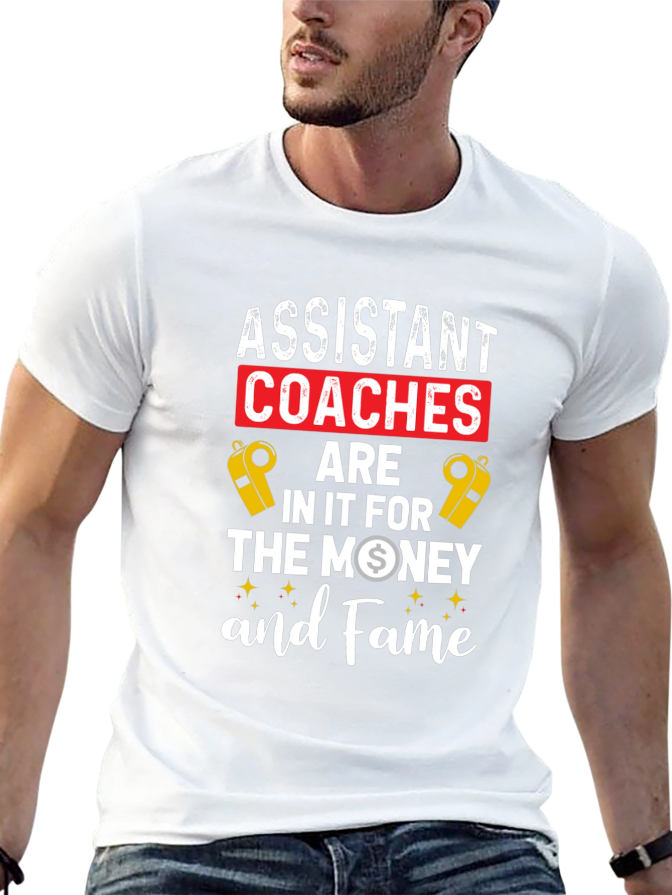 Assistant Coaches Money & Fame Graphic Tee