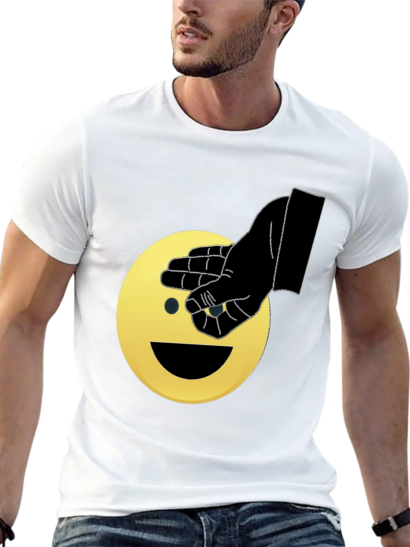 Emoji Peek-a-Boo Graphic T-Shirt