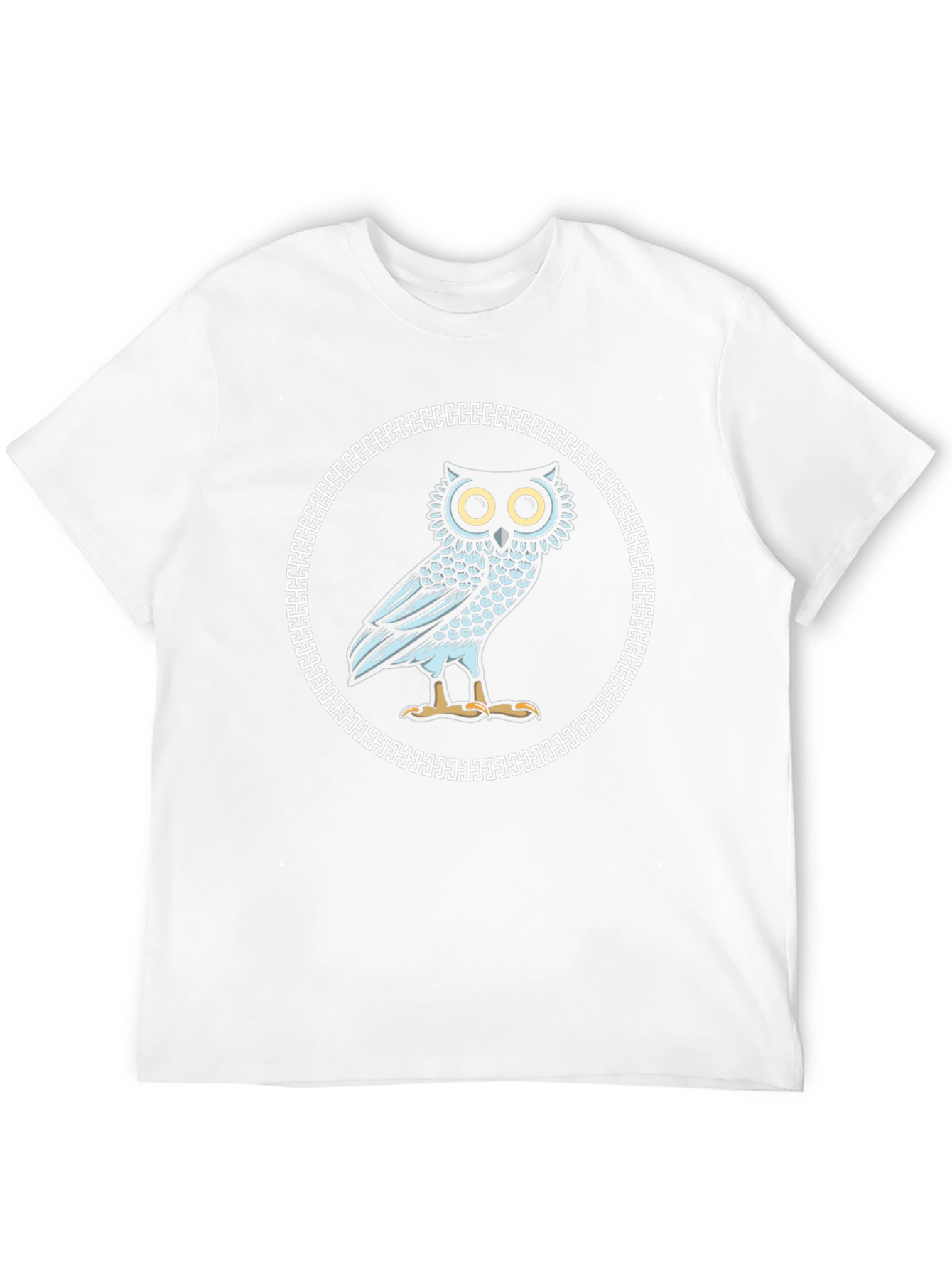 Owl Graphic Print Crew Neck T-Shirt