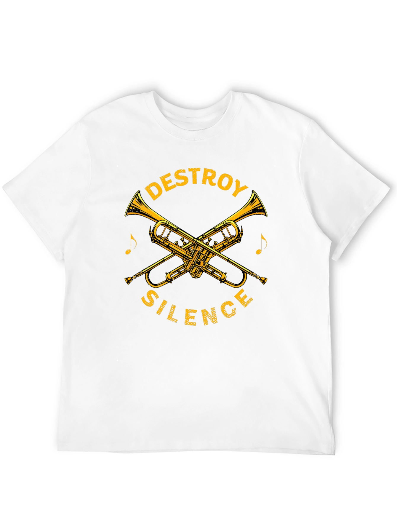 Destroy Silence Trumpet Graphic Tee - Black