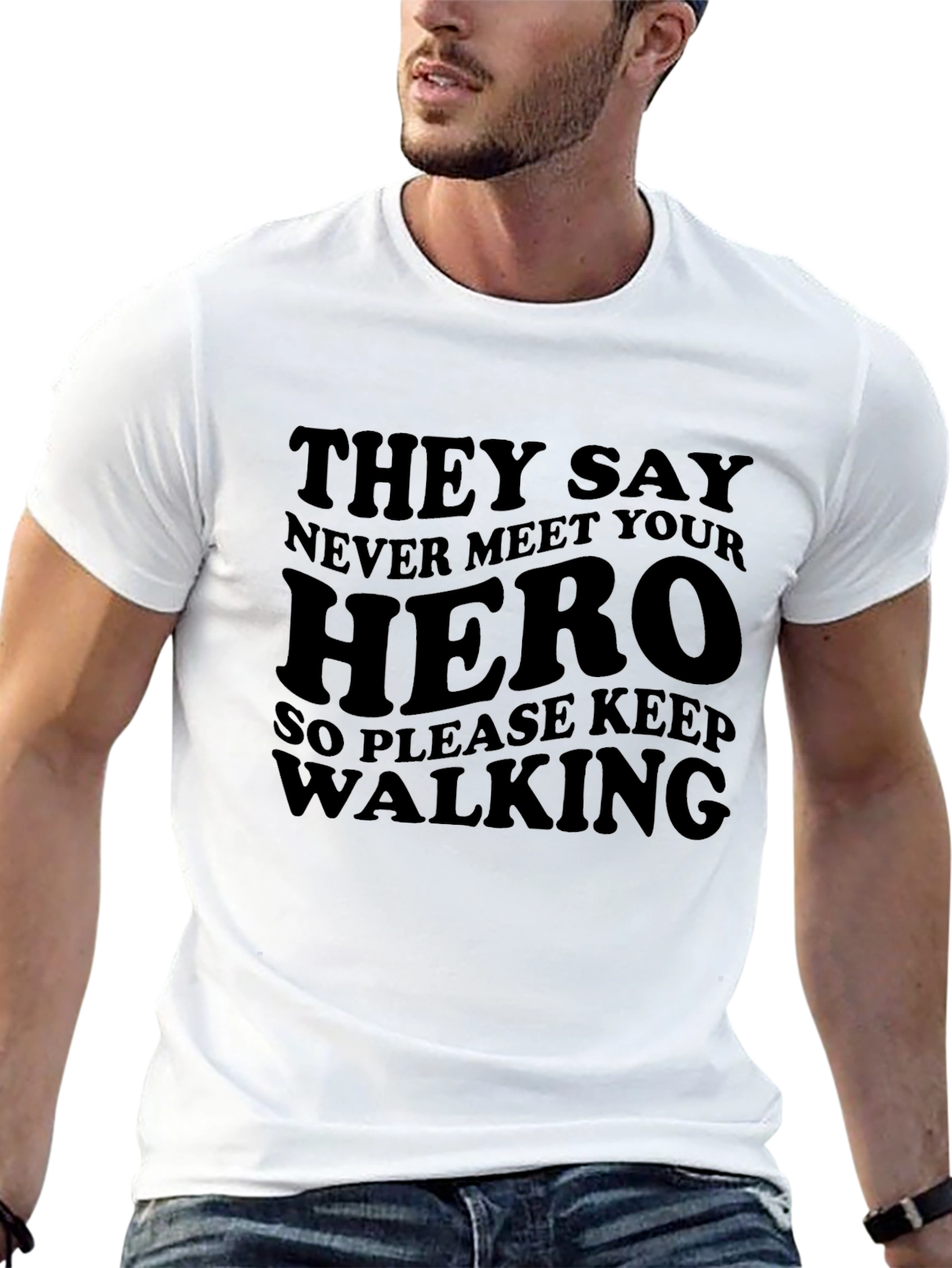 Sarcastic Hero Graphic Tee - Mens Black T-Shirt