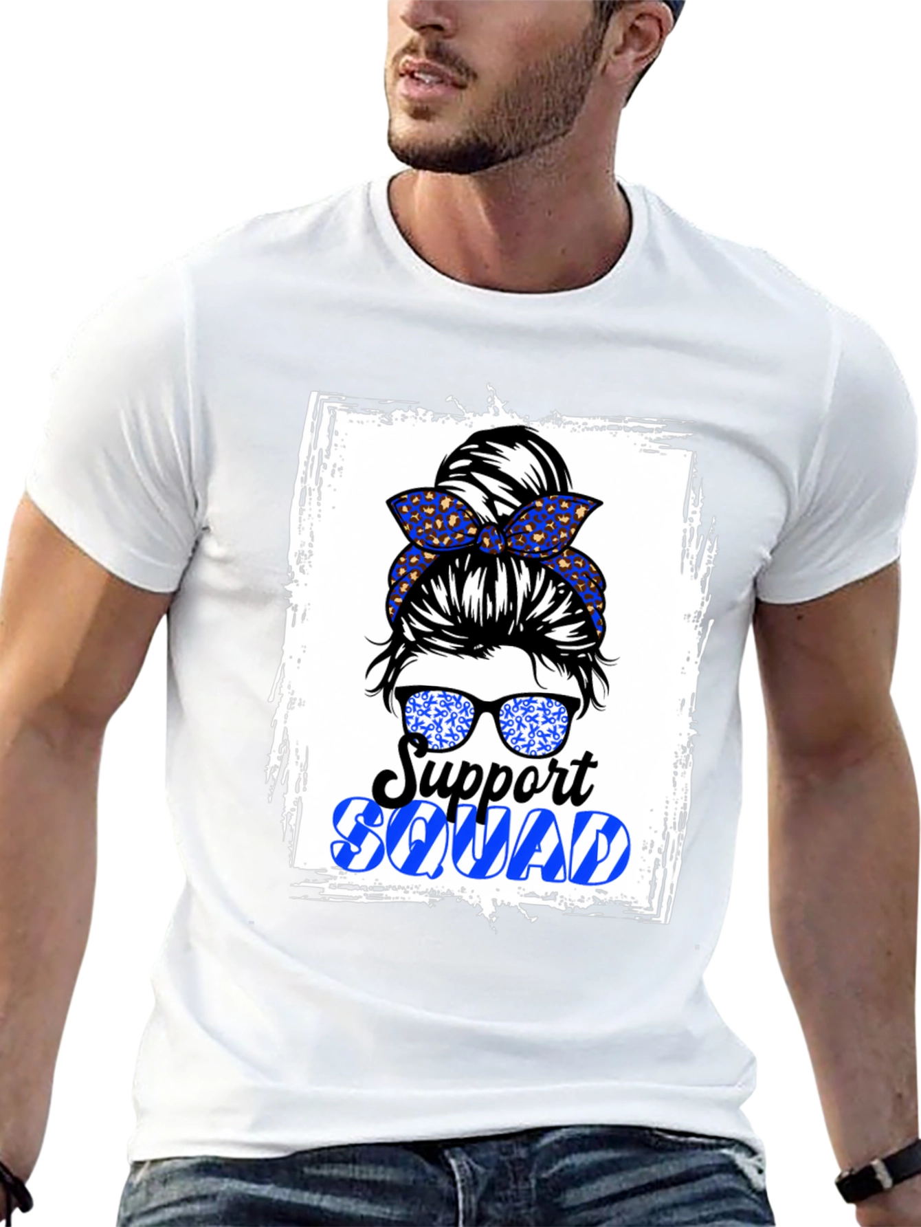 Support Squad Messy Bun Graphic Tee