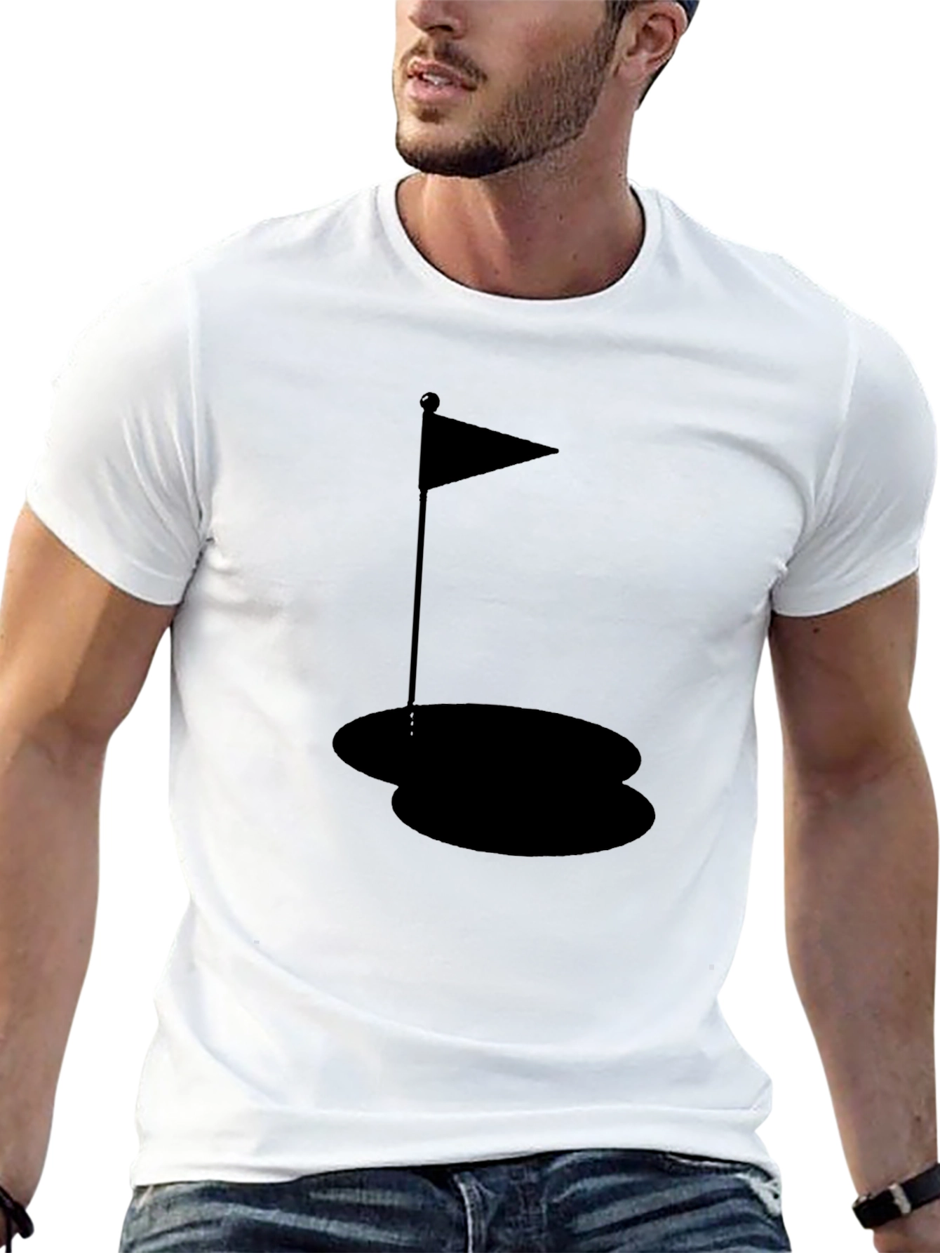 Golf Hole Black T-Shirt
