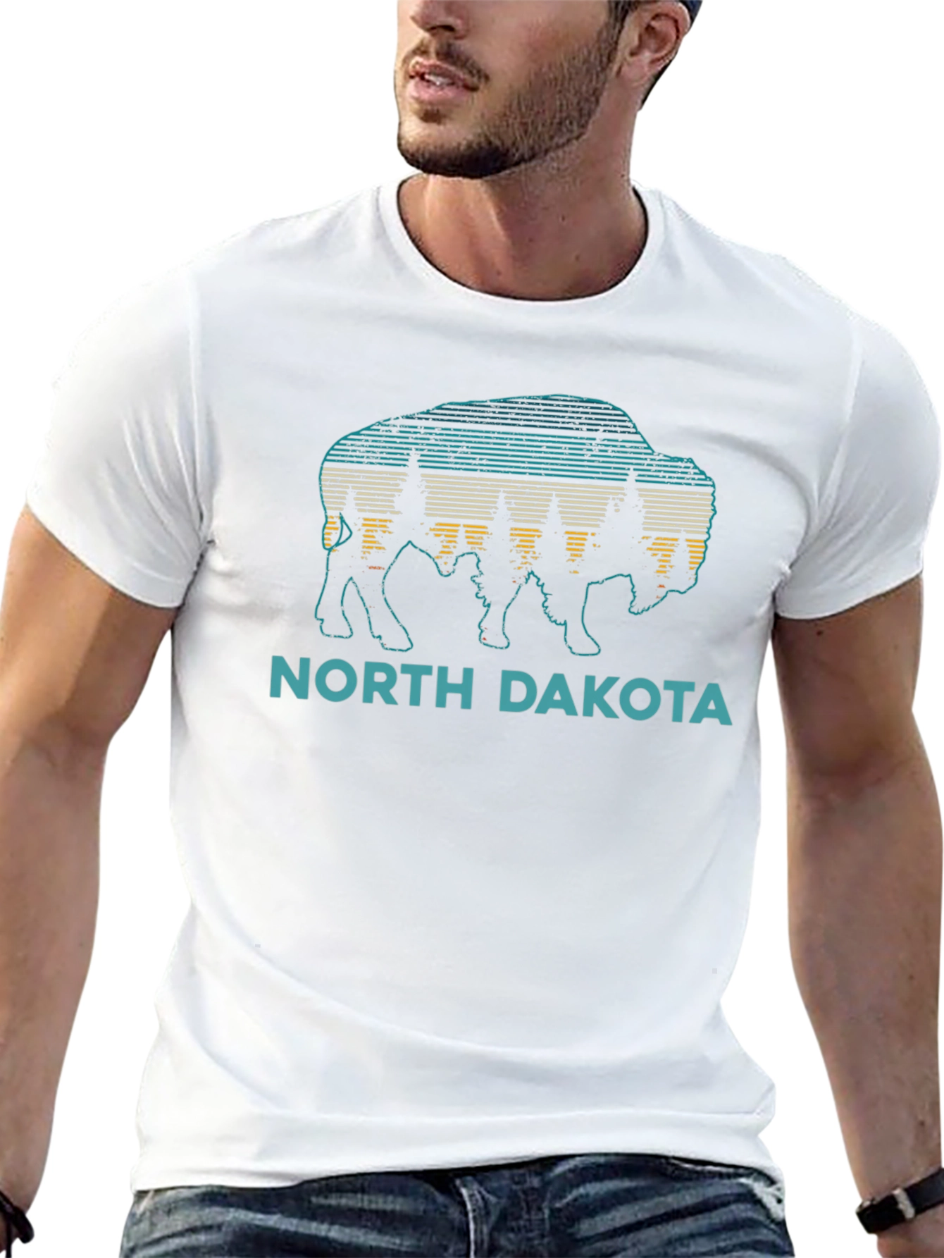 North Dakota Bison Graphic T-Shirt