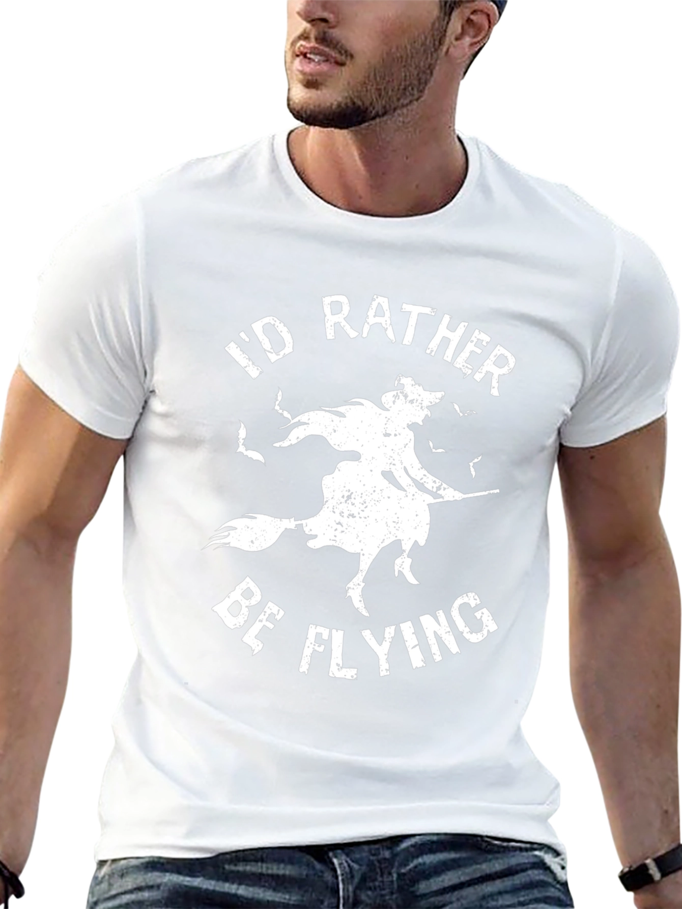 Witch Flying T-Shirt - Halloween Graphic Tee