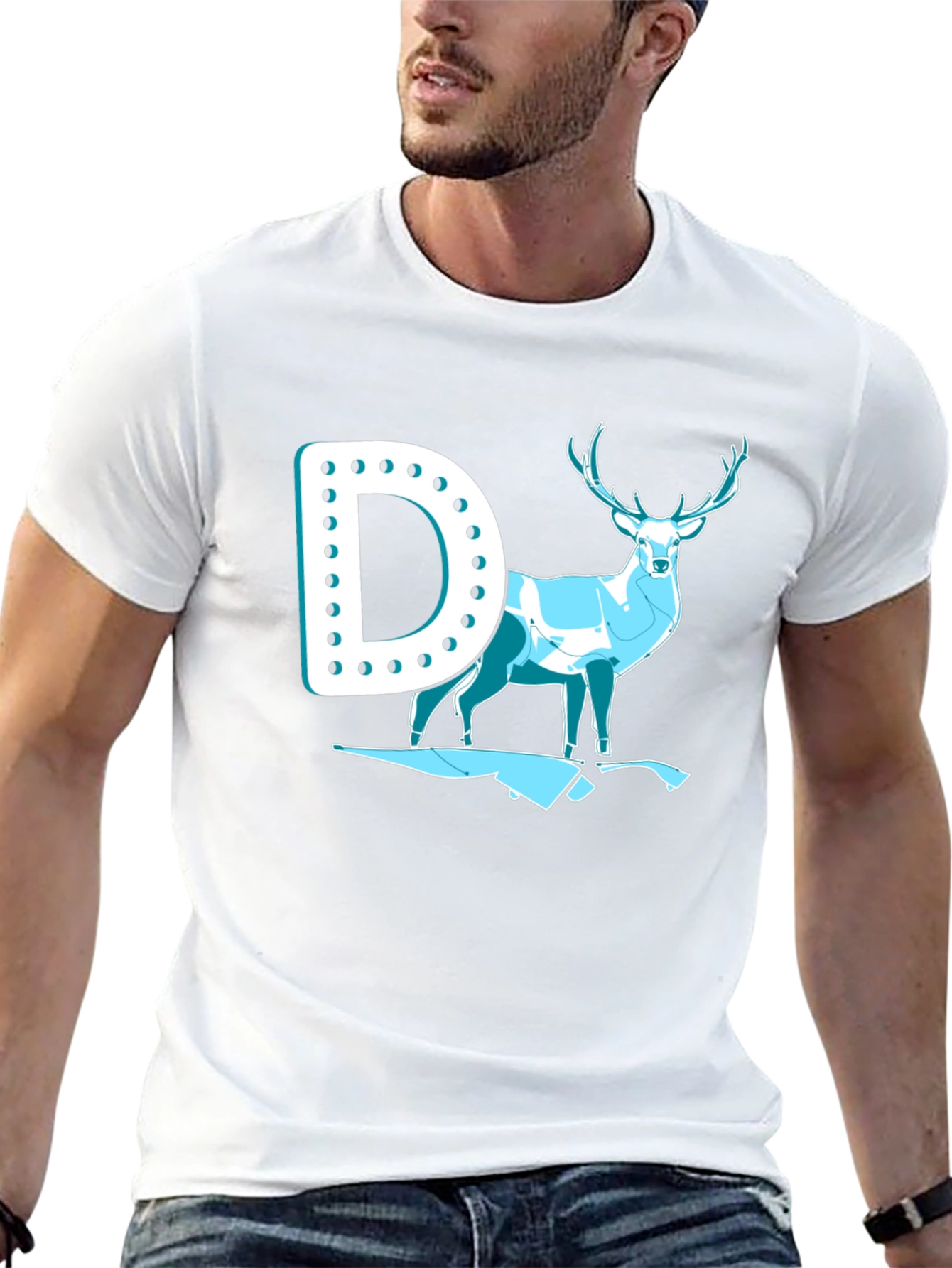 Hunting T-Shirt: Deer and Rifle Graphic Tee