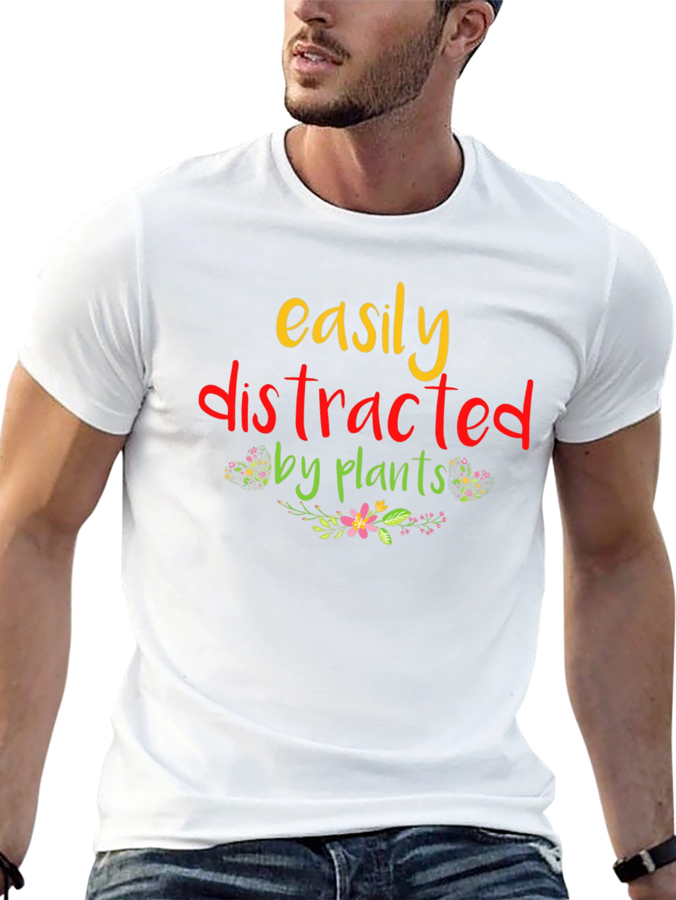 Easily Distracted by Plants Graphic T-Shirt