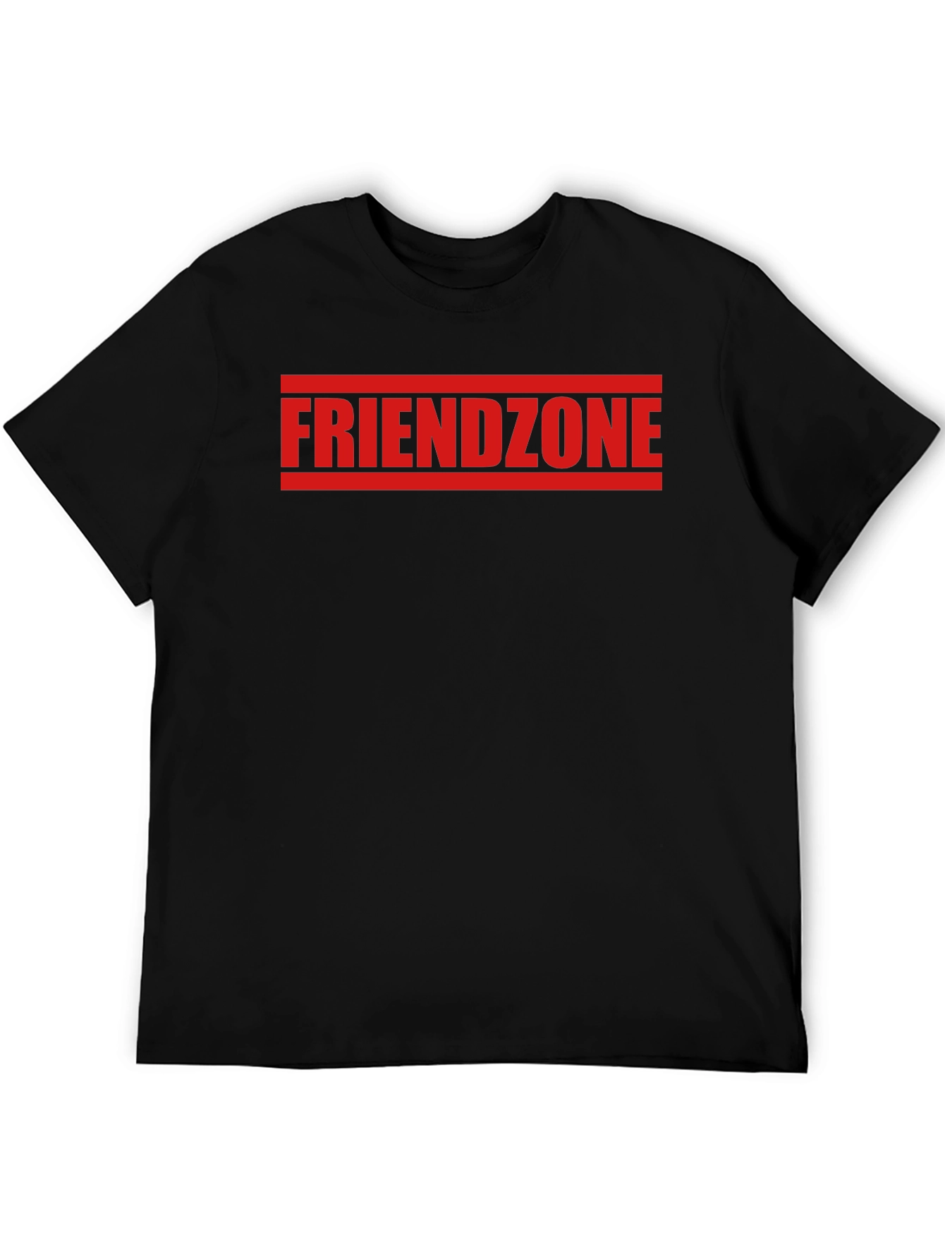 Friendzone Tee - Black Cotton Graphic T-Shirt
