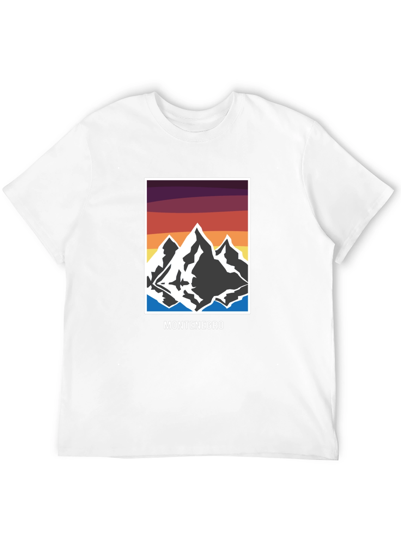 Montenegro Mountain Graphic Tee - Stylish Black T-Shirt