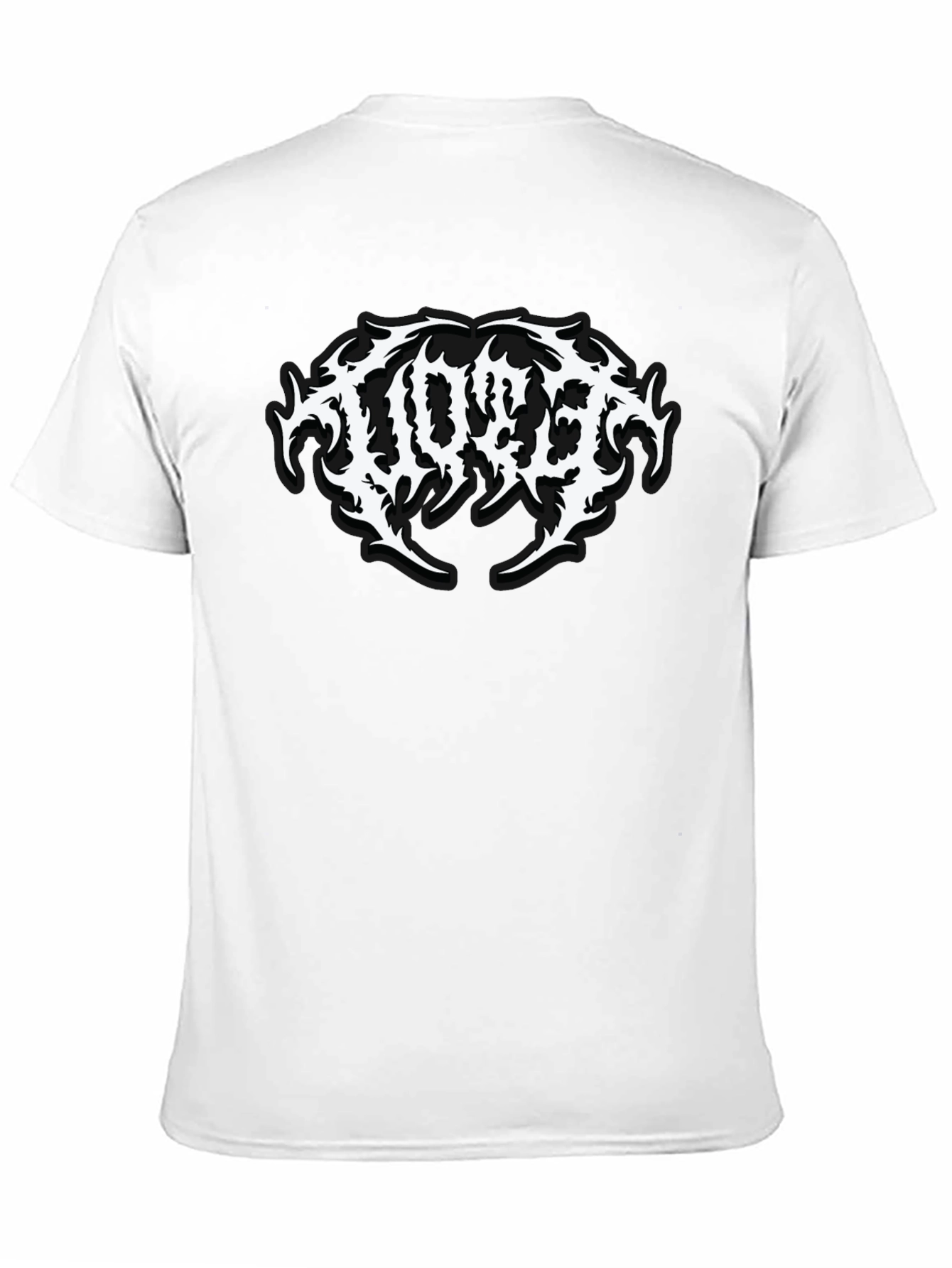 Black Graphic Tee with Metal Band Logo