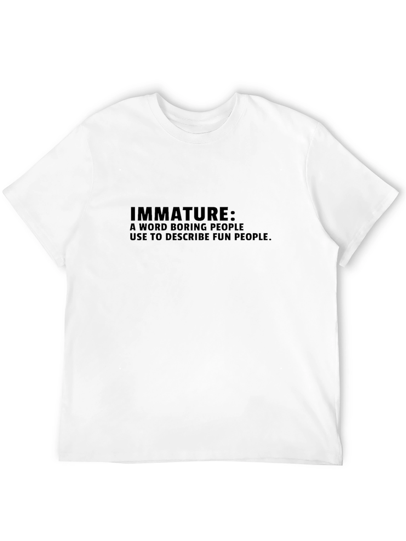 Immature Fun People T-Shirt - Black Crew Neck Tee