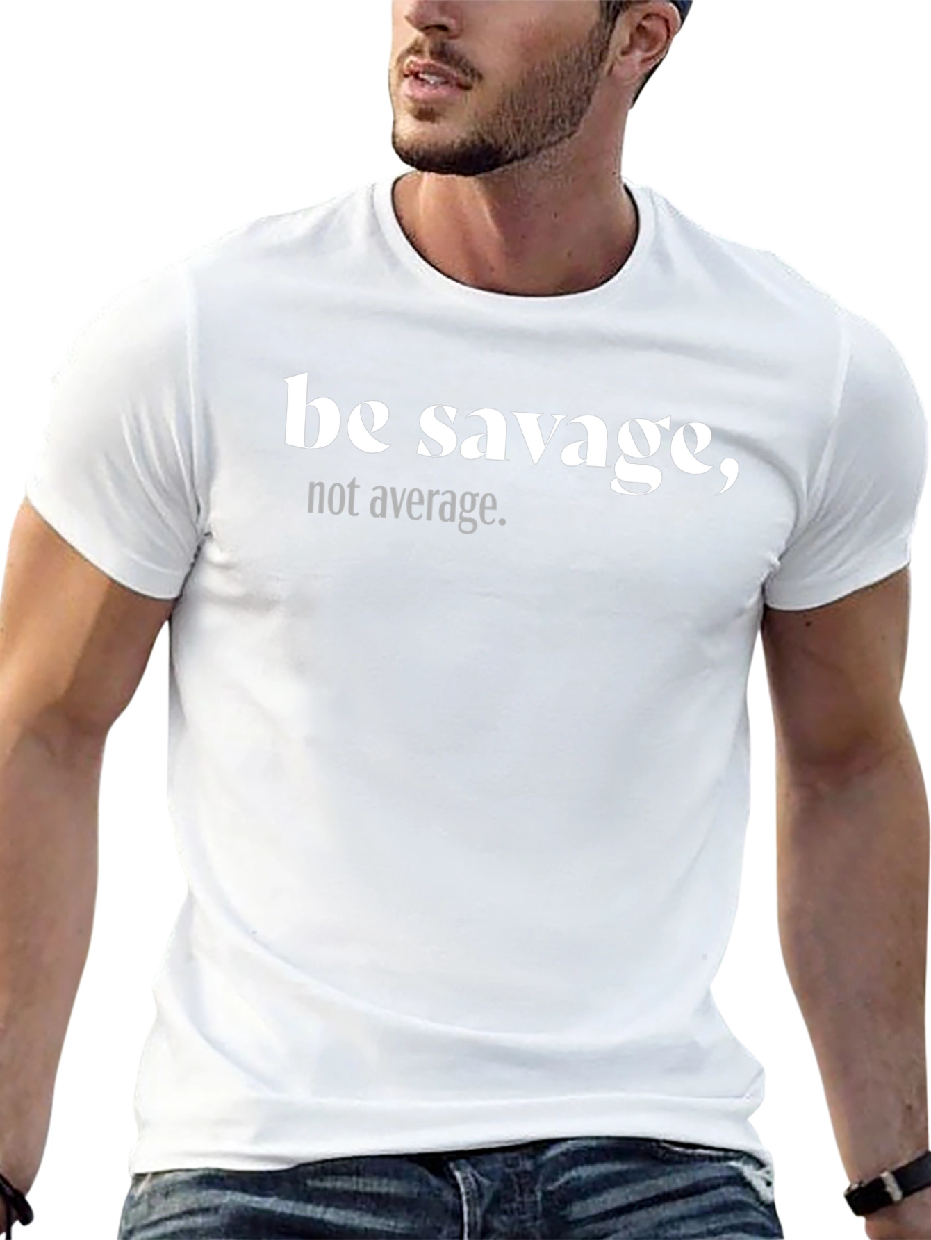 Be Savage Graphic Tee - Black Crew Neck T-Shirt