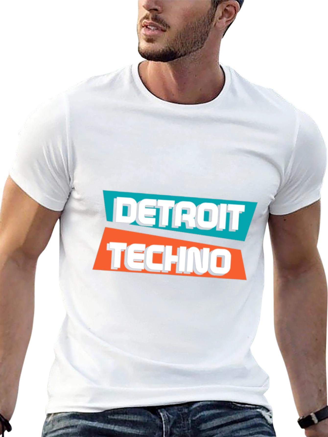 Detroit Techno Graphic Tee - Black Cotton T-Shirt