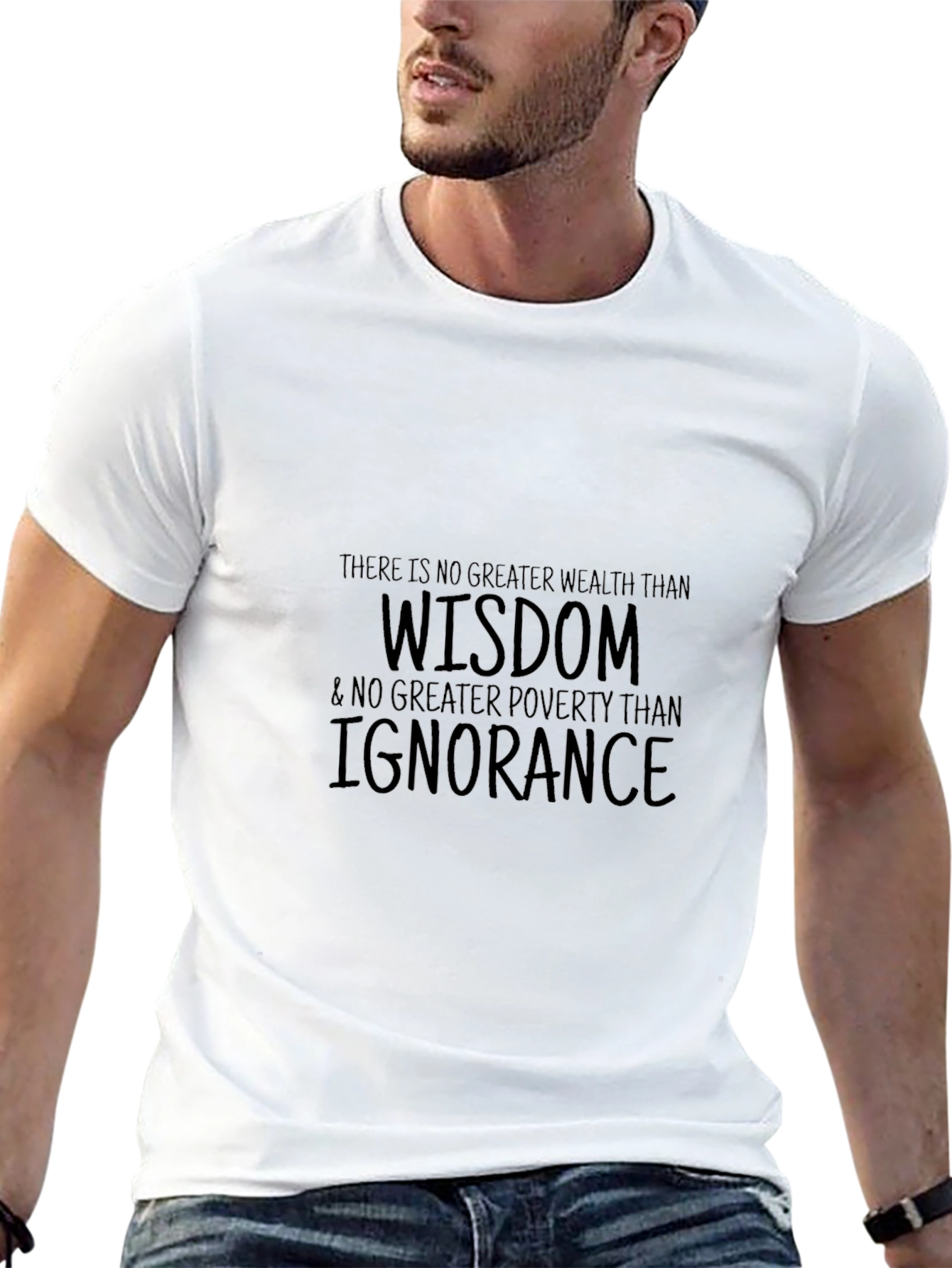 Wisdom & Ignorance Graphic Tee - Black