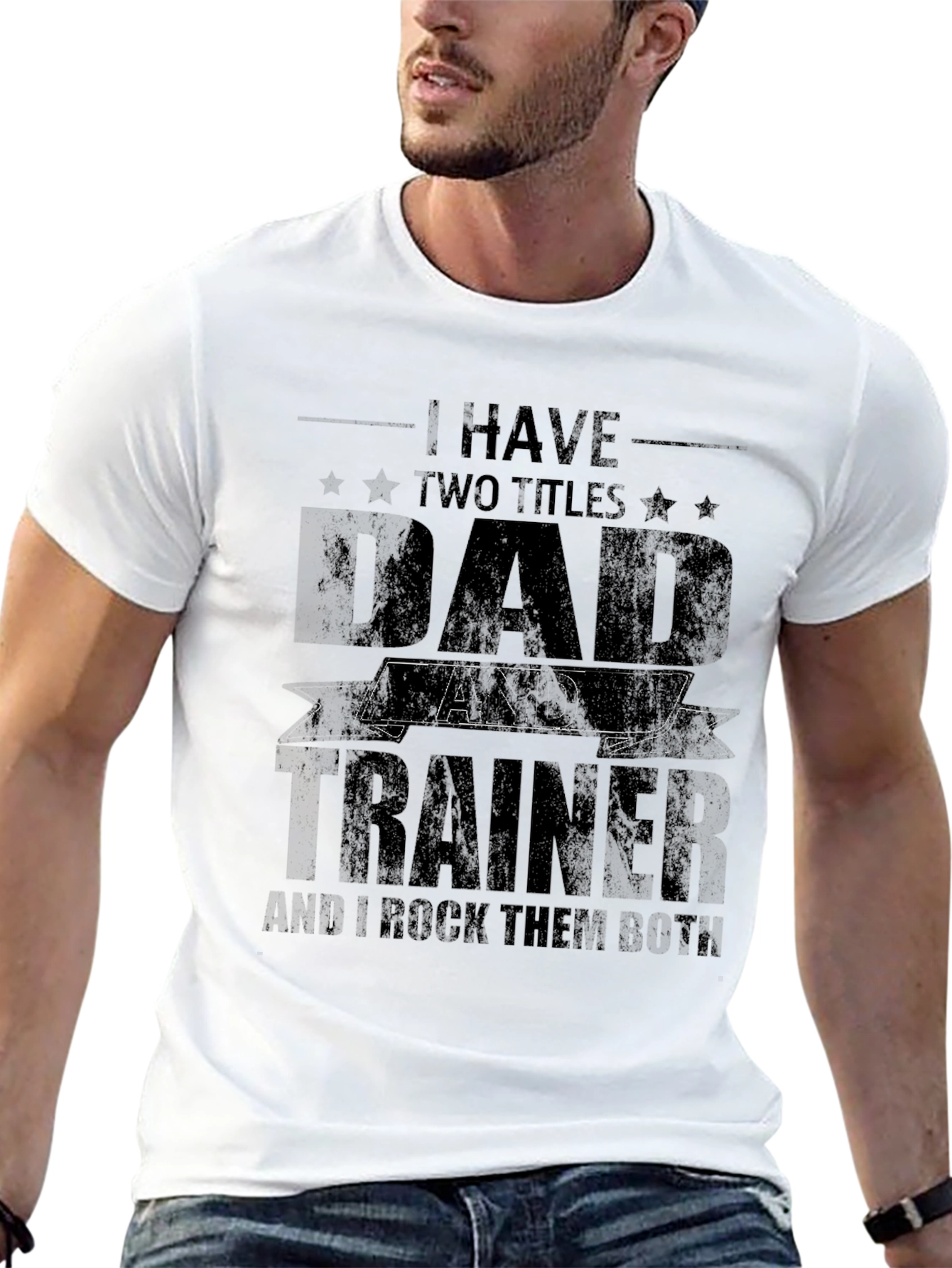 Dad and Trainer Black T-Shirt