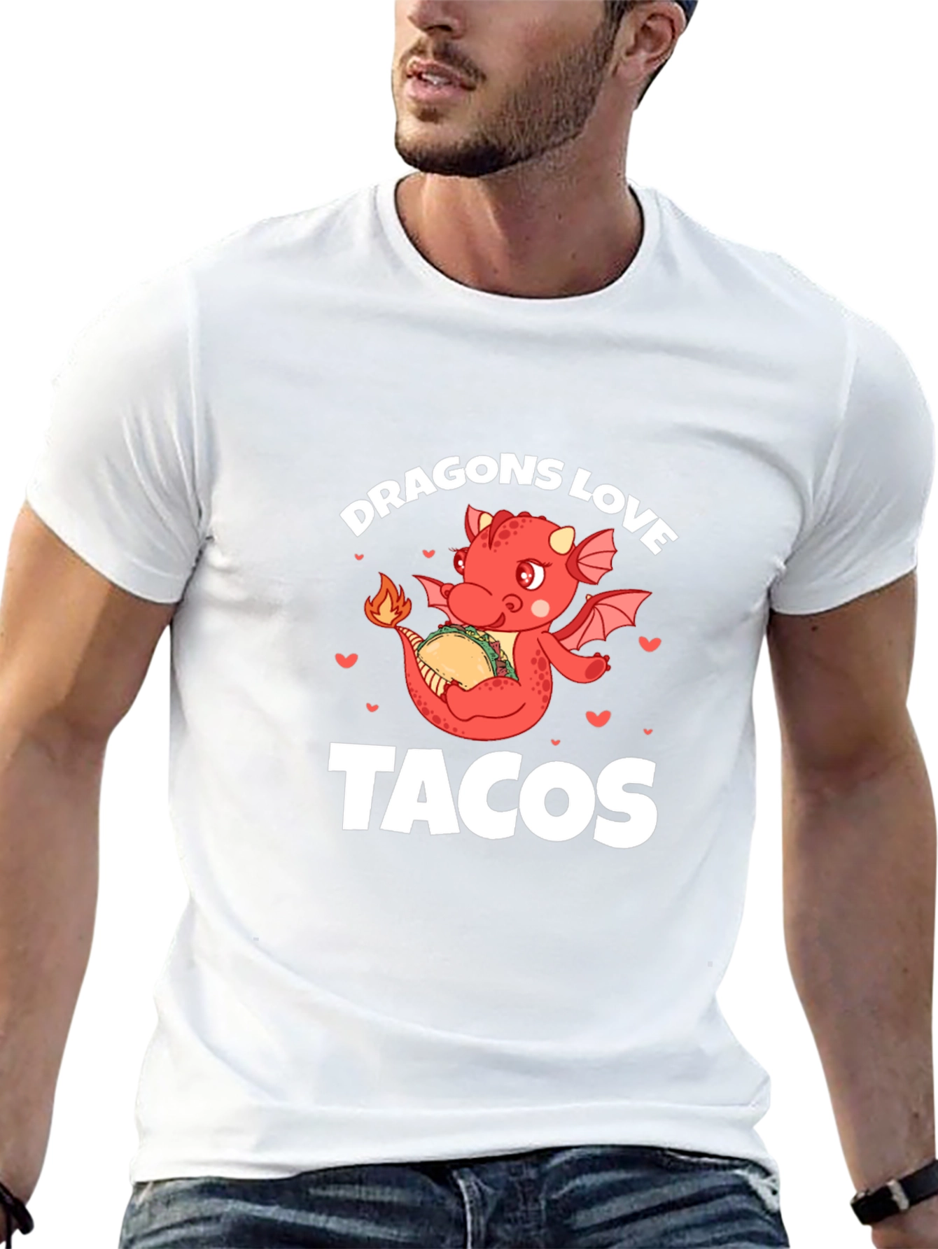 Dragons Love Tacos Black Graphic Tee