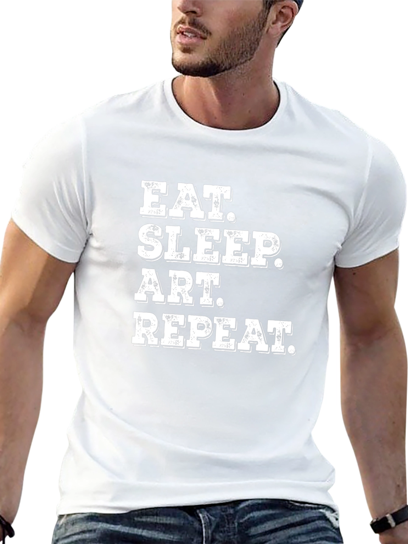 Eat Sleep Art Repeat Black T-Shirt