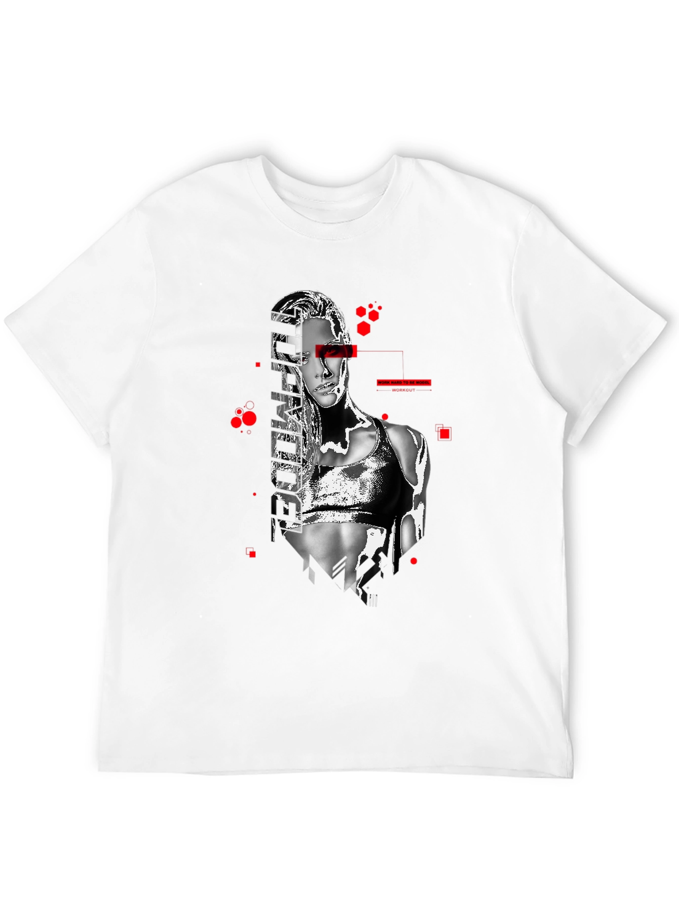 Cyberpunk Woman Graphic Tee - Black