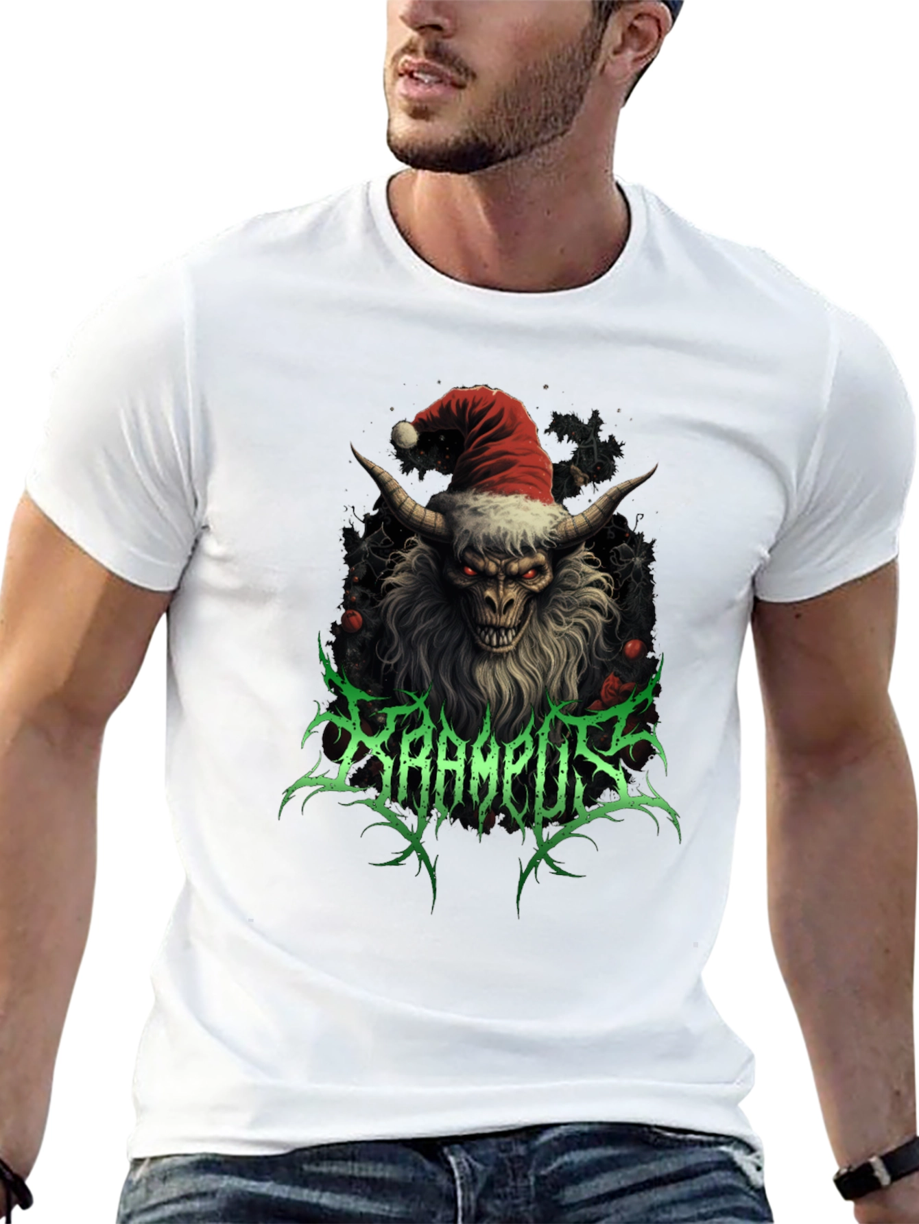 Krampus Santa Graphic T-Shirt