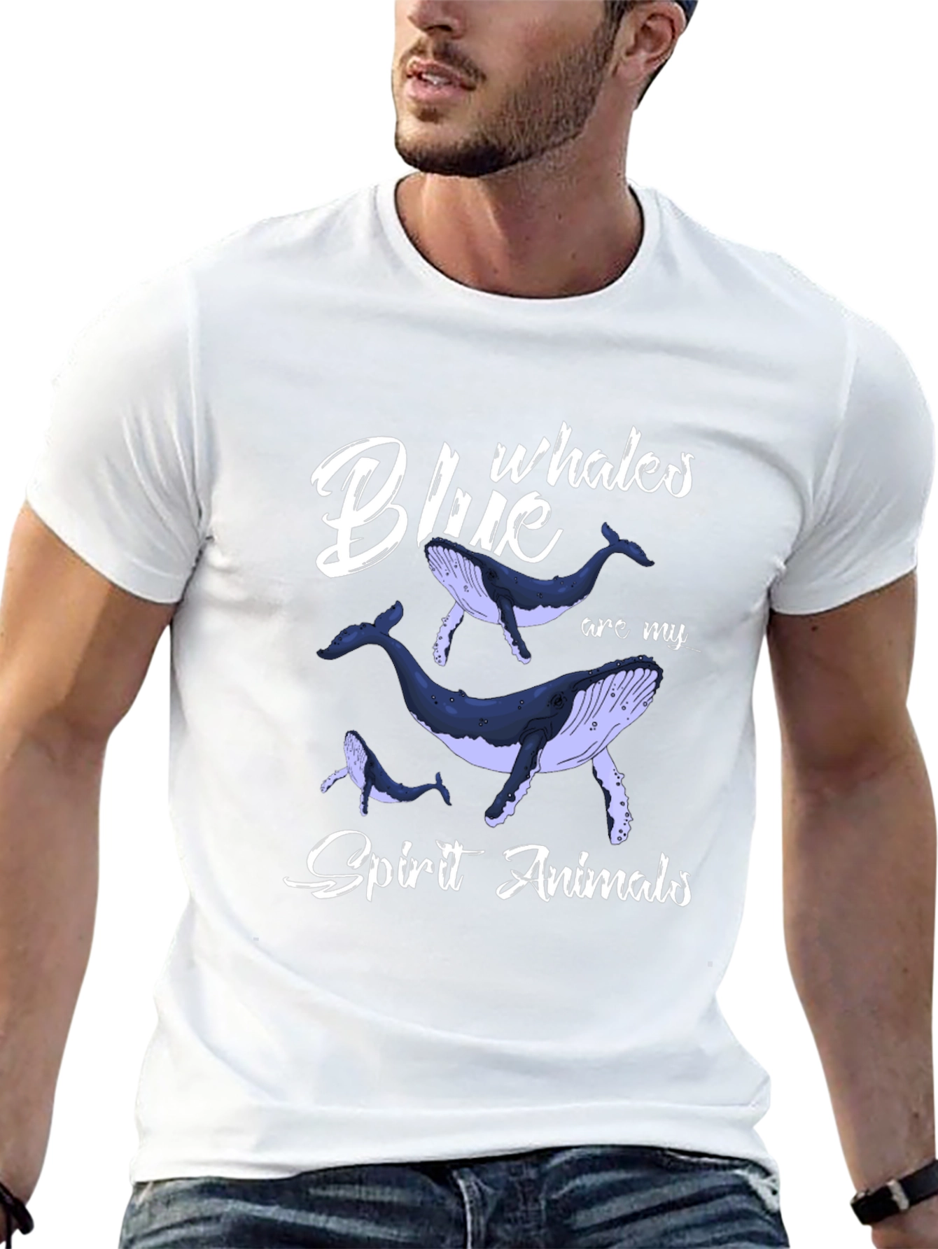 Blue Whales Spirit Animals Graphic T-Shirt