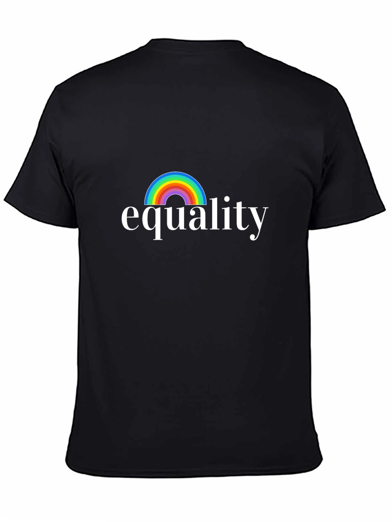 Equality Rainbow Graphic Tee - Unisex Black Shirt