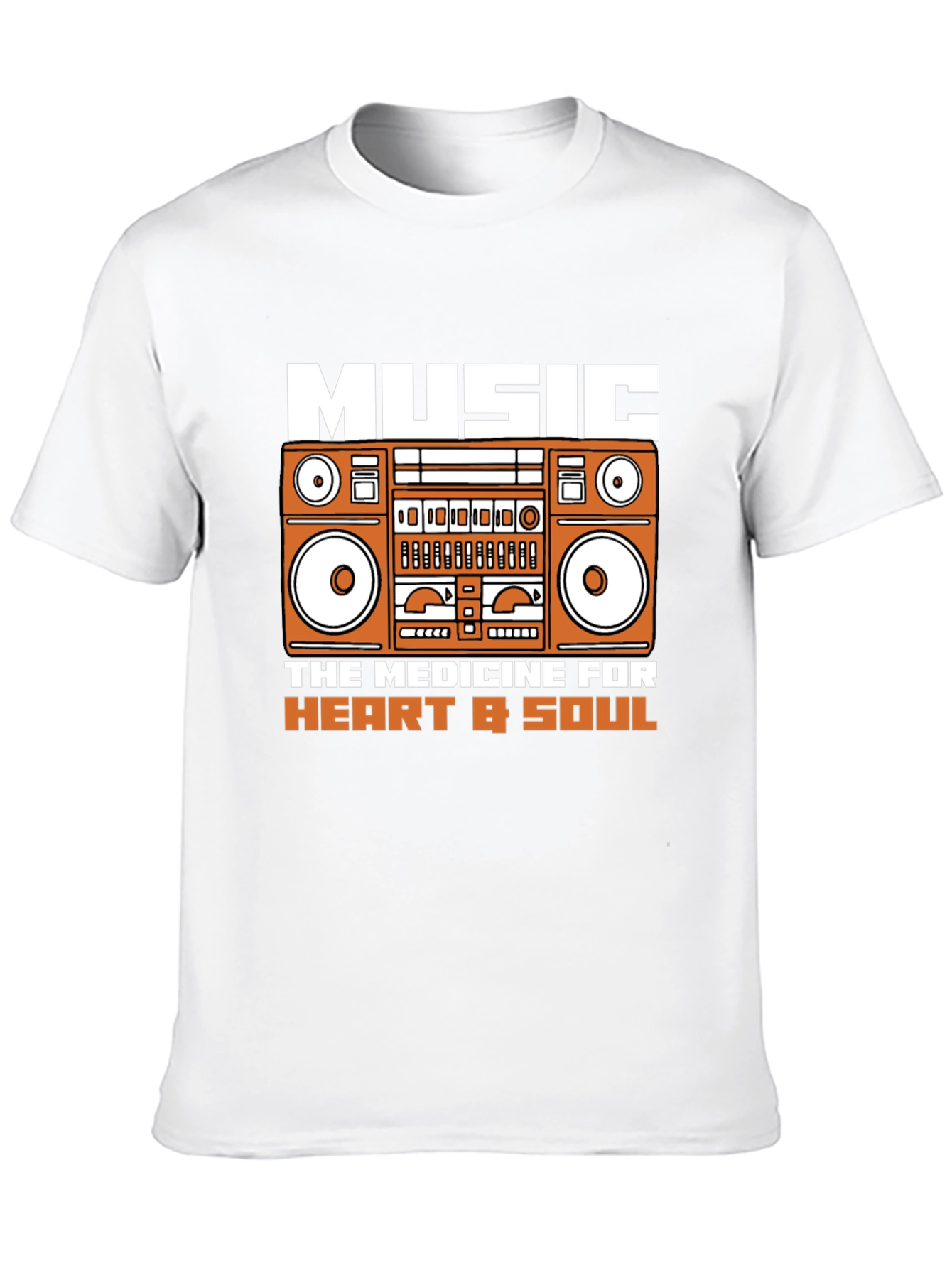 Music Medicine T-Shirt - Retro Boombox Graphic Tee