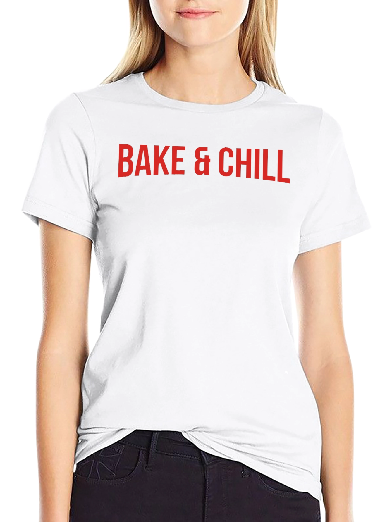 Bake & Chill Graphic Tee - Black Casual T-Shirt