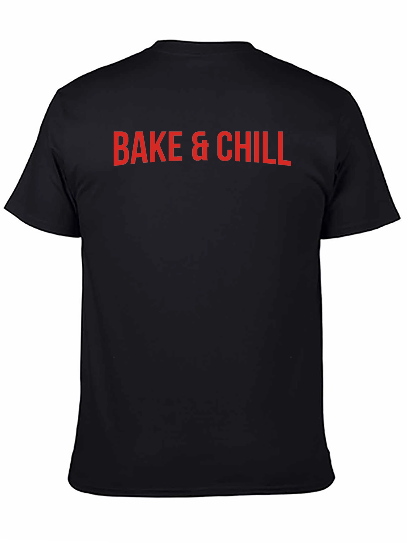 Bake & Chill Graphic Tee - Black Casual T-Shirt