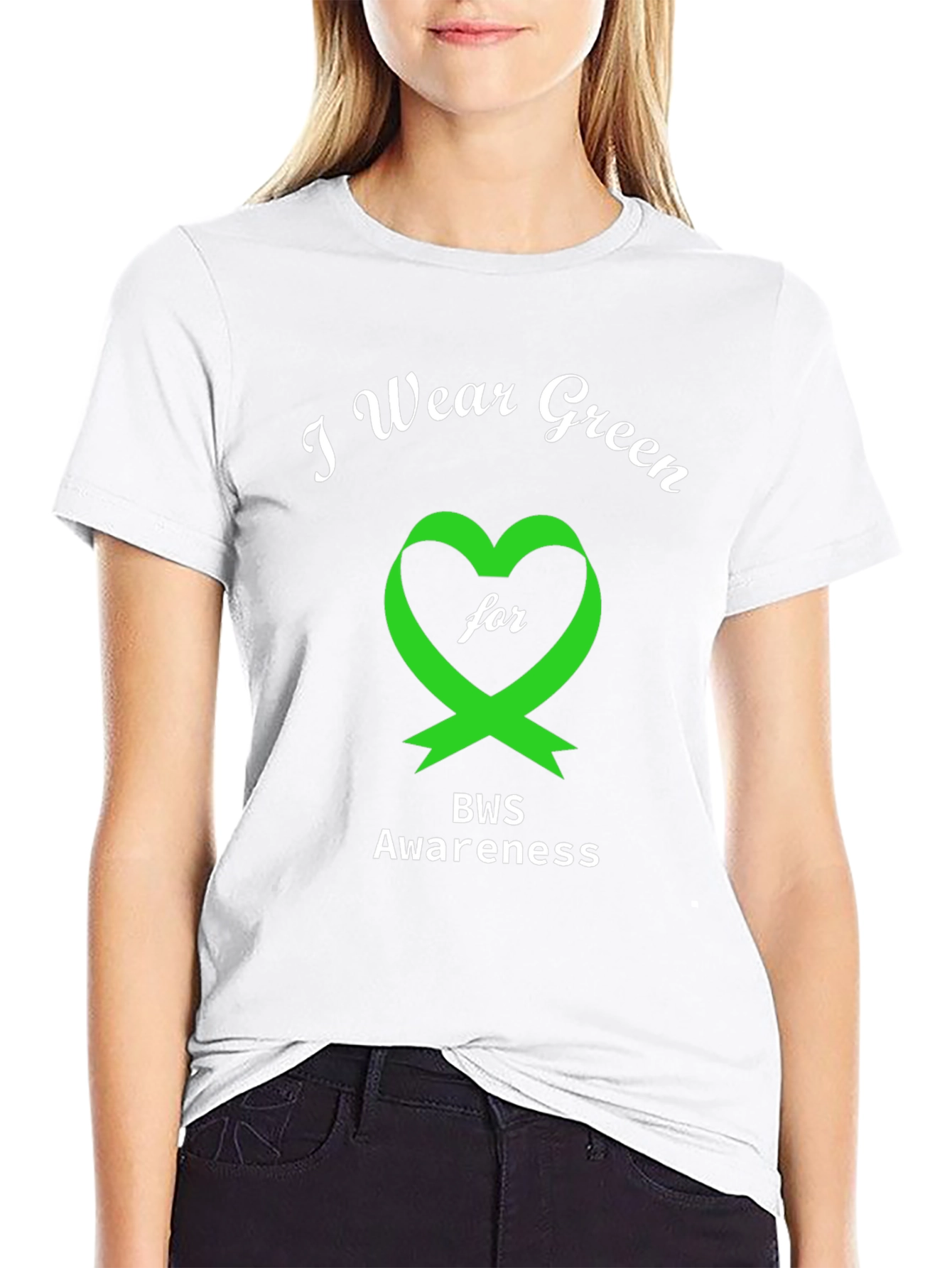 BWS Awareness T-Shirt - Green Heart Ribbon