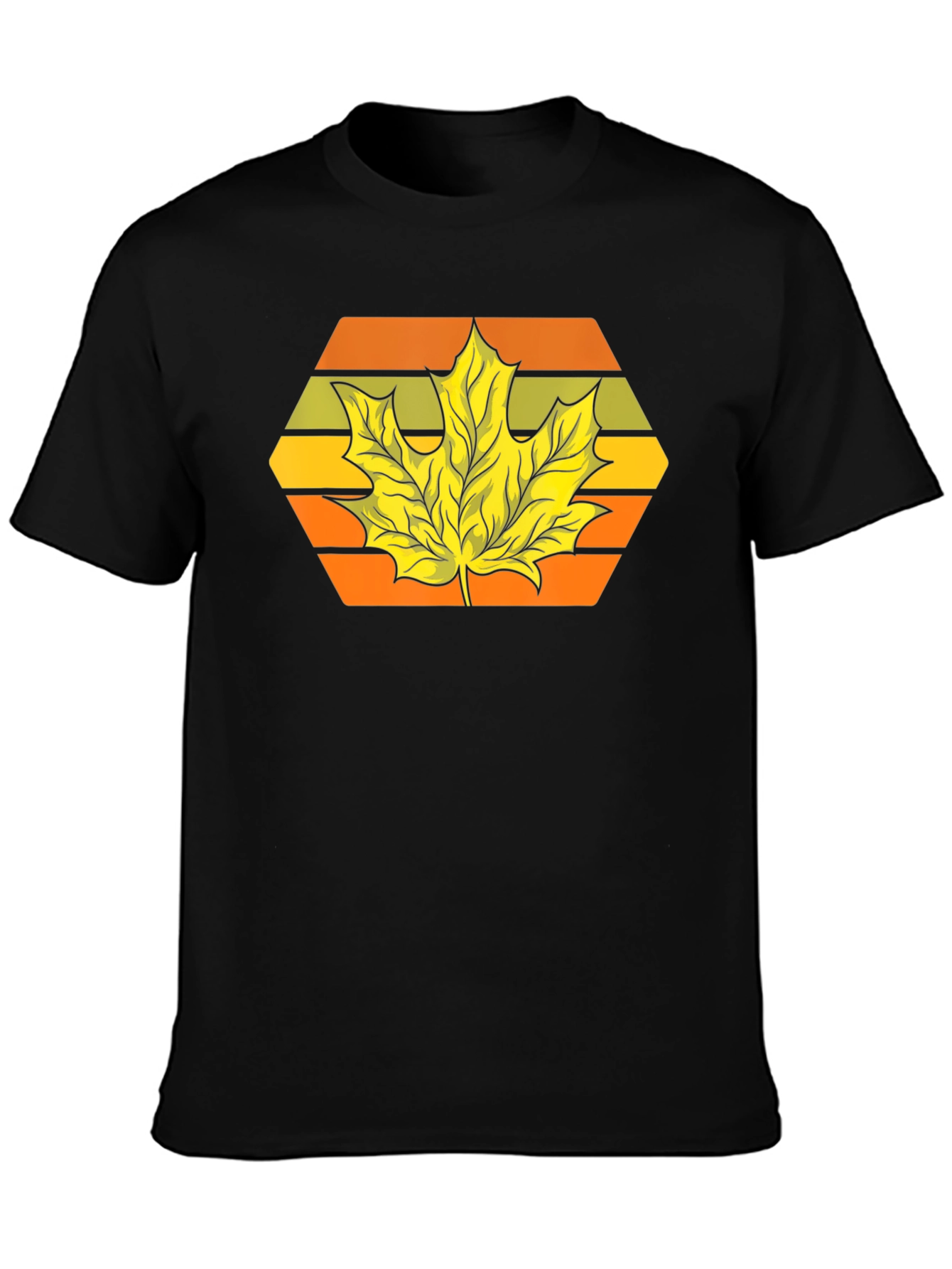 Autumn Leaf Graphic Tee - Retro Style