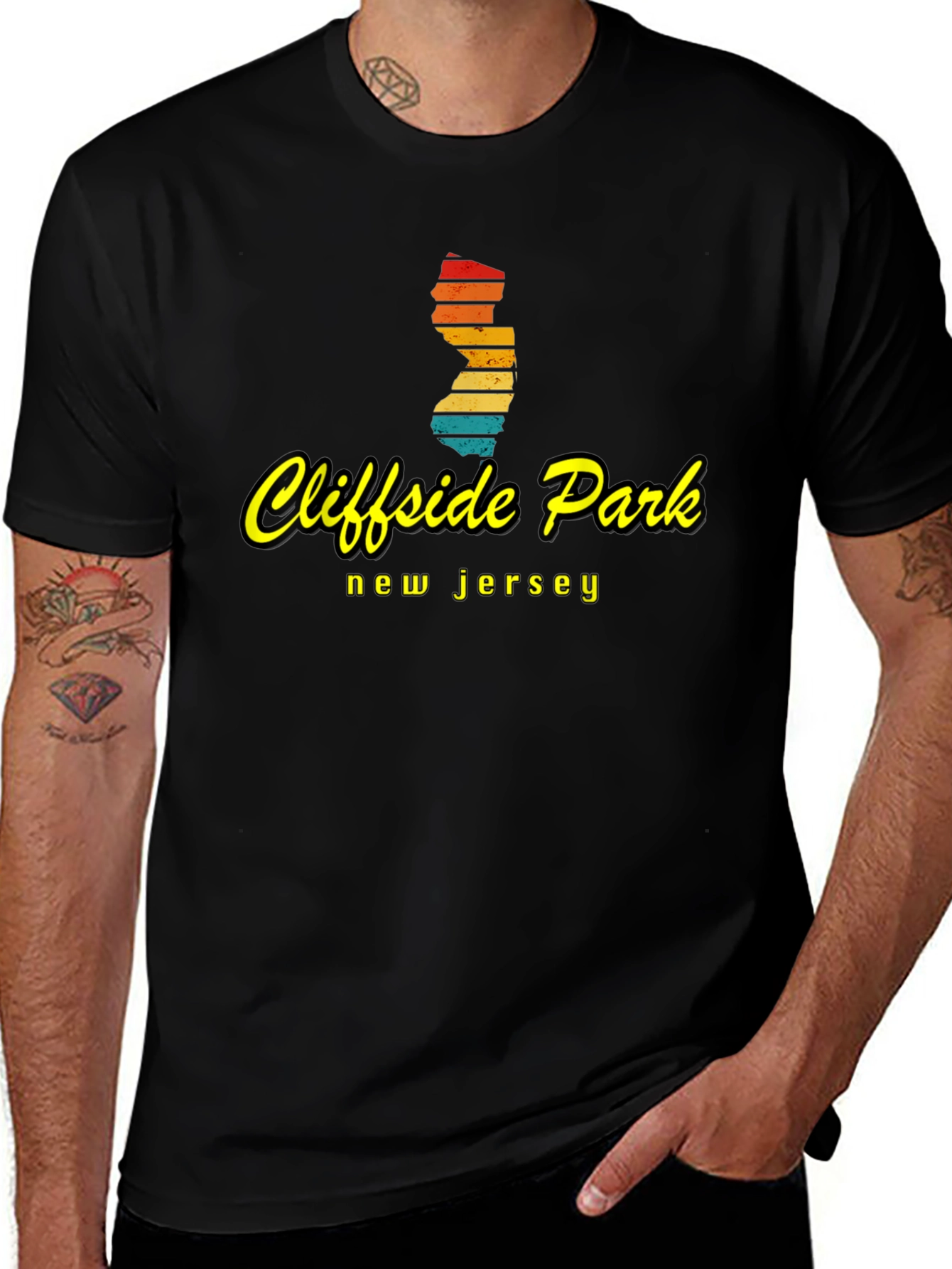 Cliffside Park NJ Retro Graphic T-Shirt