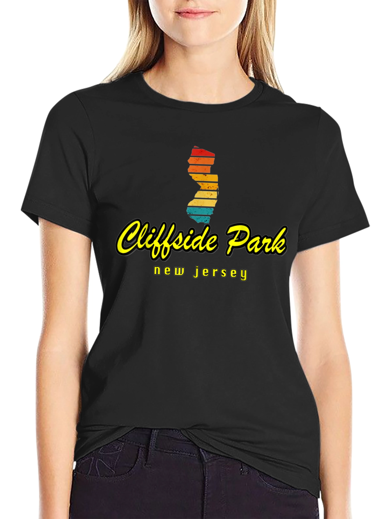 Cliffside Park NJ Retro Graphic T-Shirt