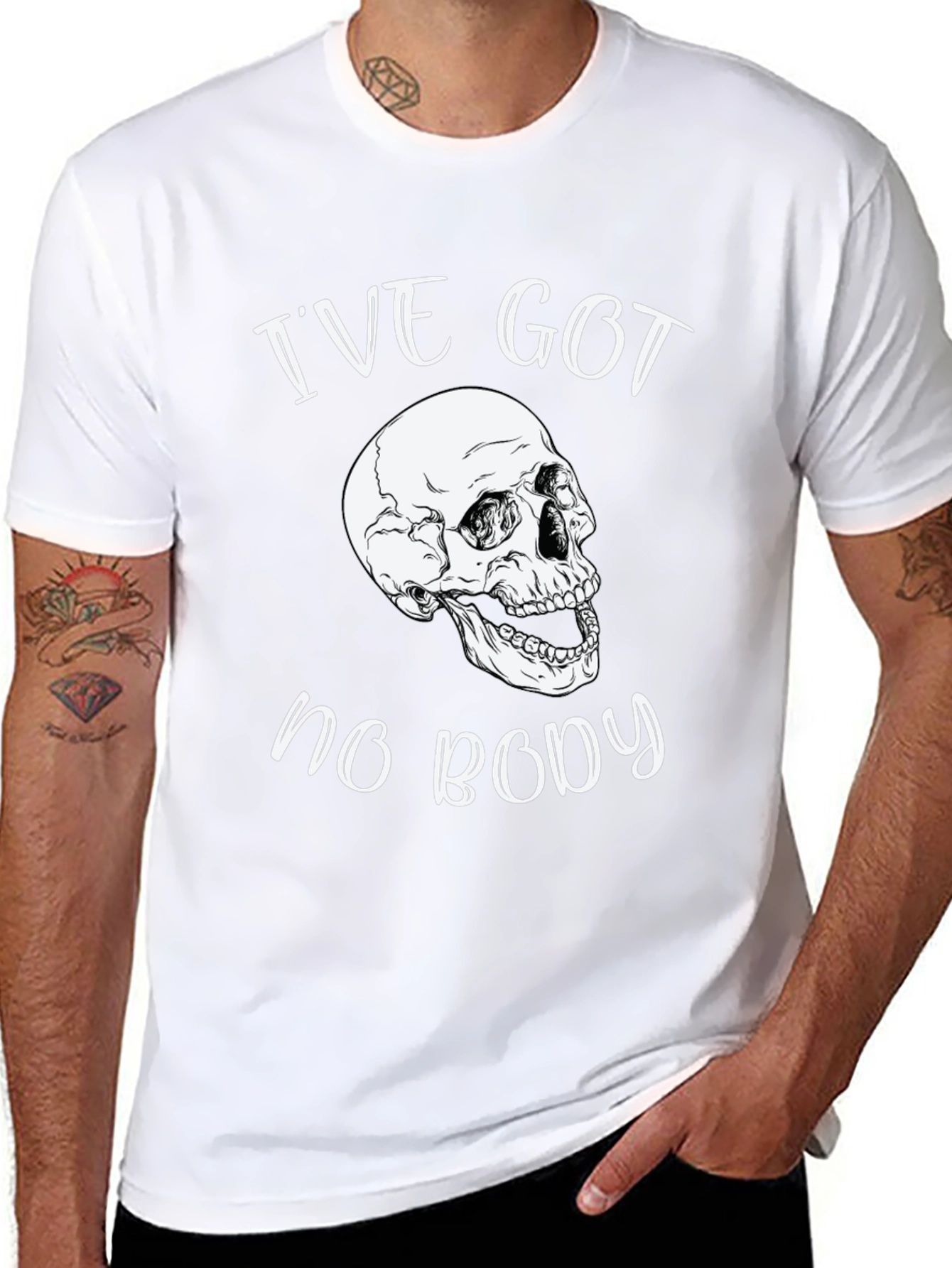 Ive Got No Body Skull Graphic Tee