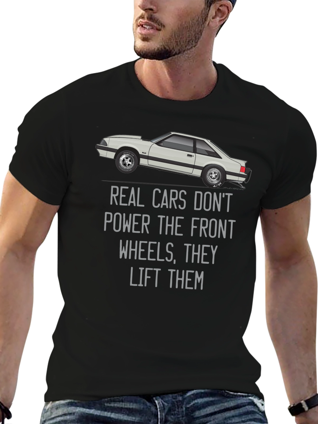 Real Cars Lift Front Wheels Graphic Tee
