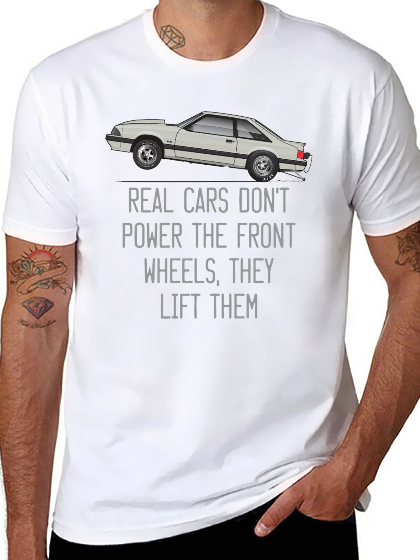 Real Cars Lift Front Wheels Graphic Tee