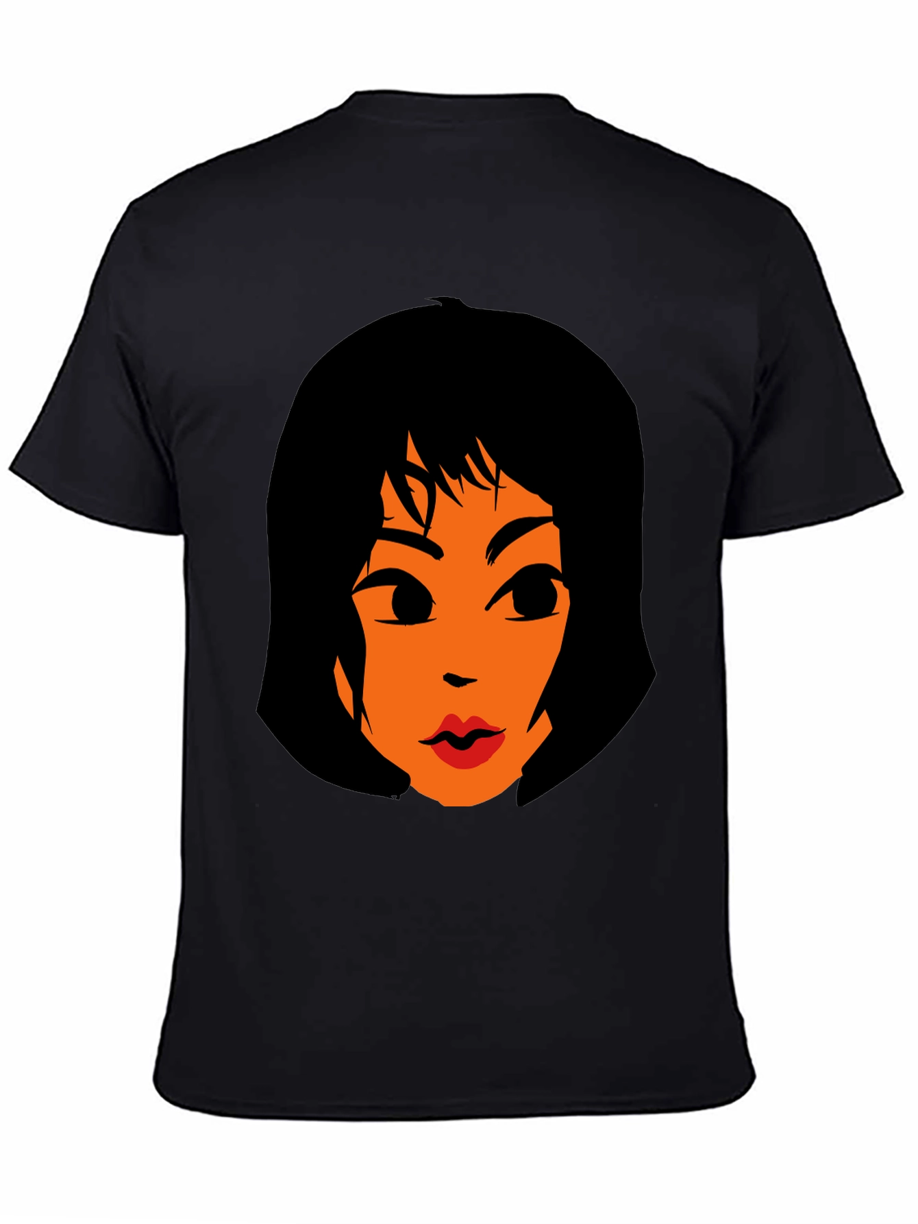 Funky Graphic Tee - Retro Cartoon Womans Face