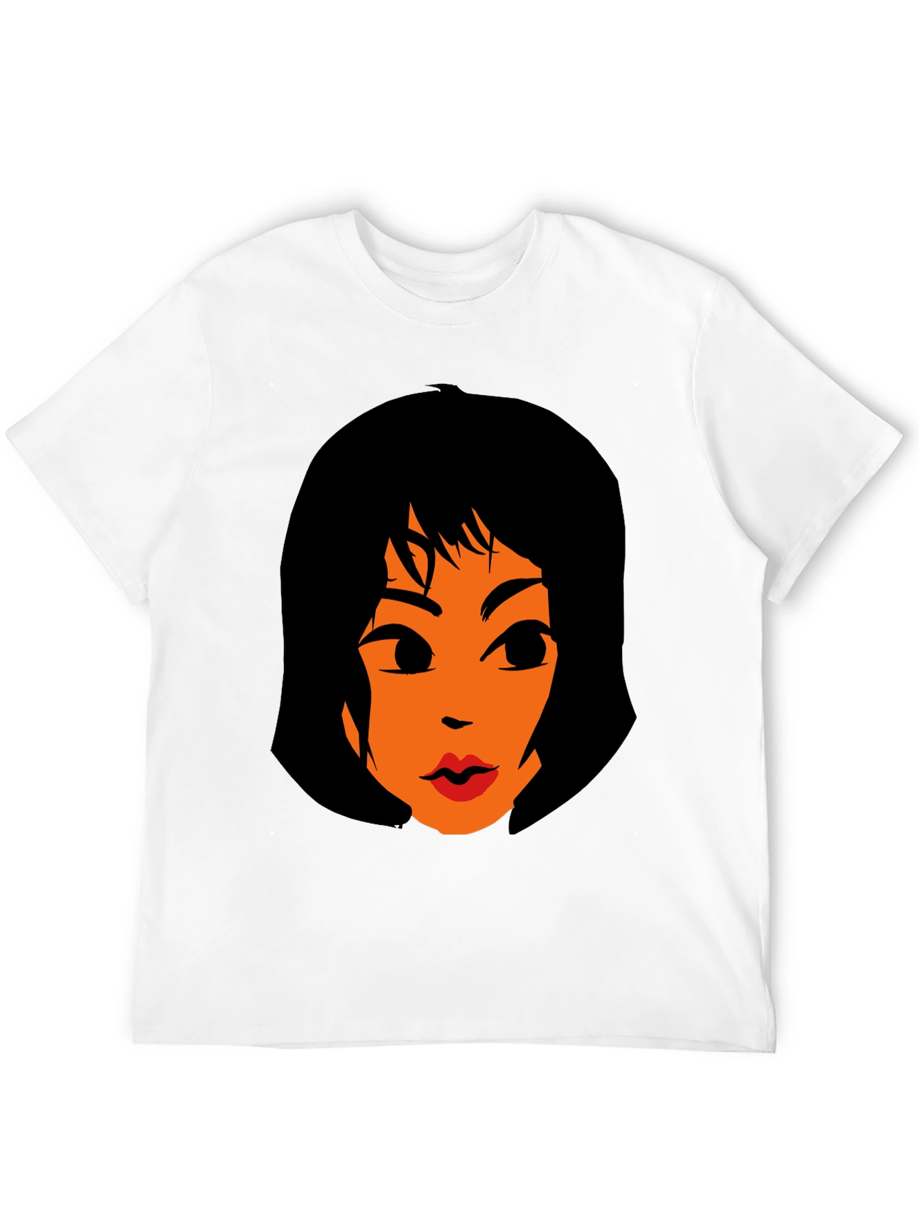 Funky Graphic Tee - Retro Cartoon Womans Face
