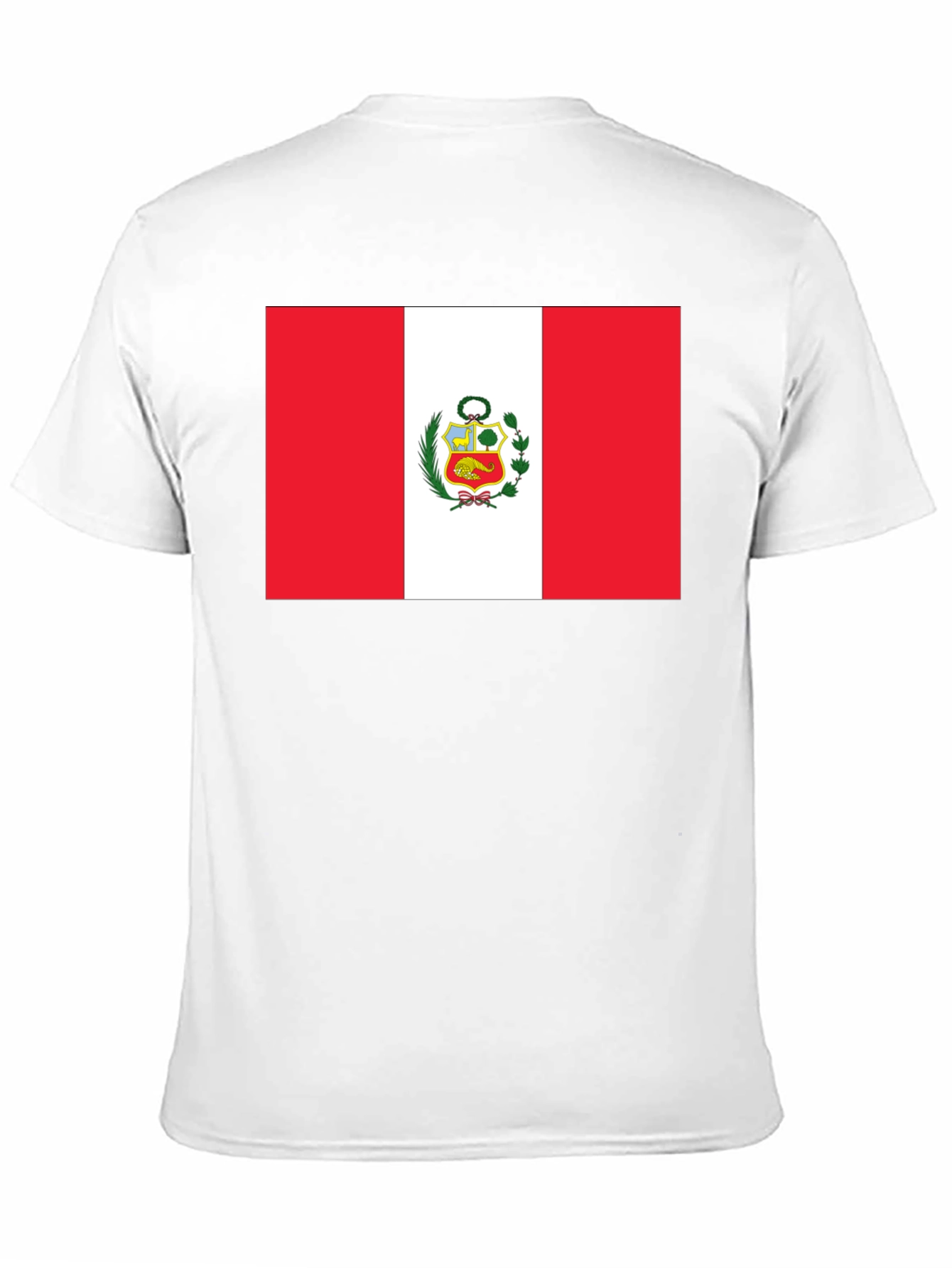 Peru Flag T-Shirt - Black Cotton Tee