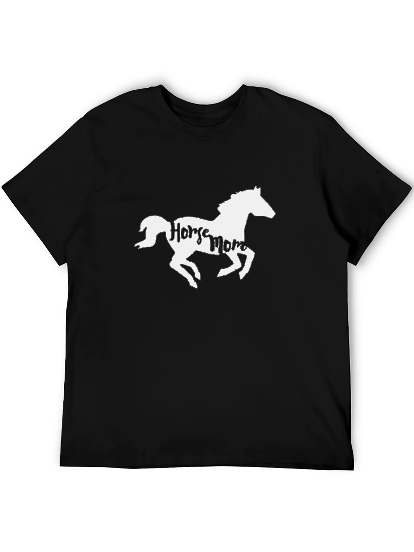 Horse Mom Graphic T-Shirt - Black