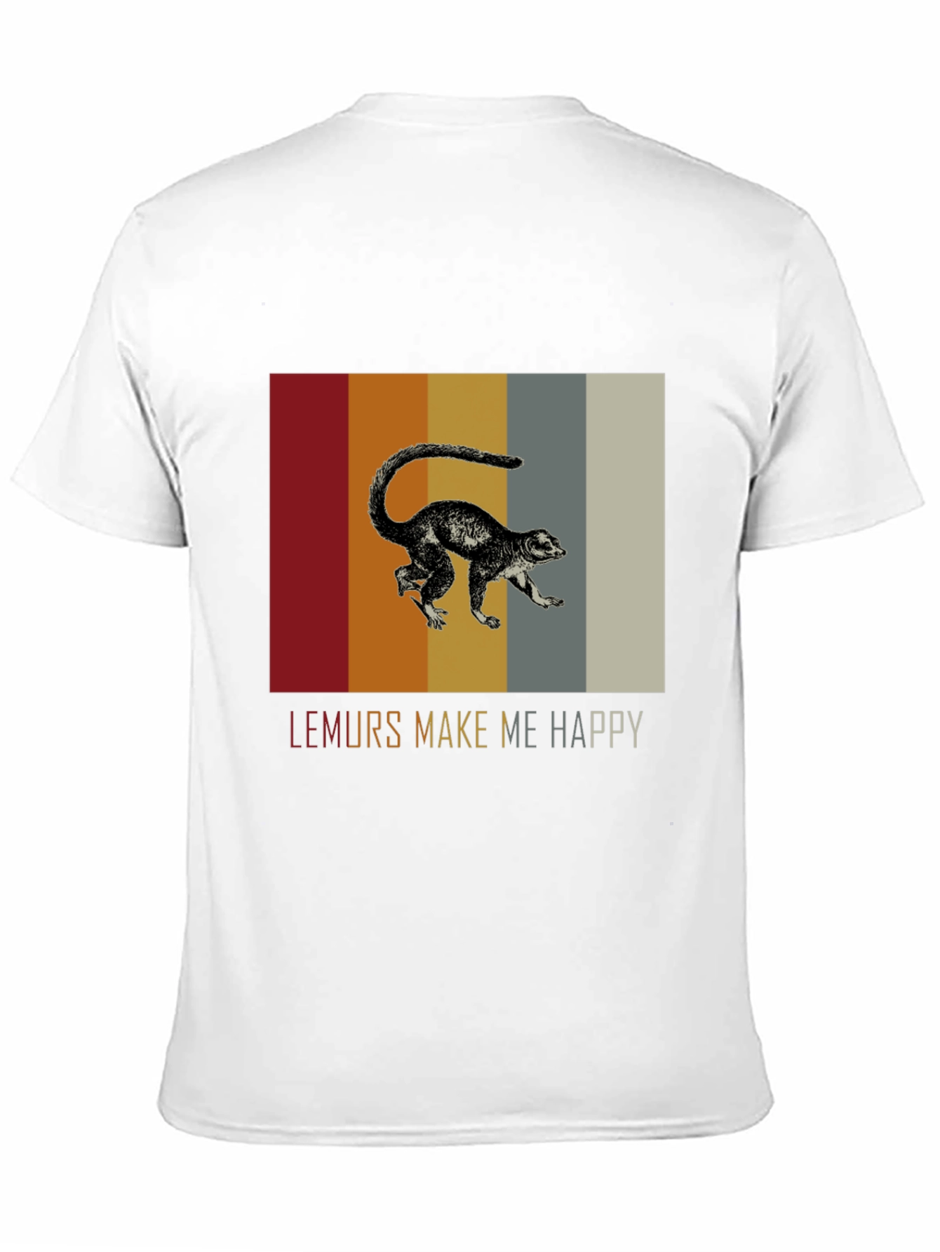 Lemurs Make Me Happy Graphic Tee - Black