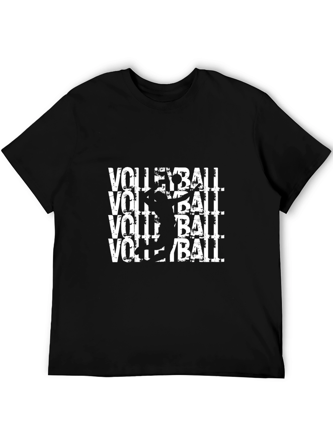 Volleyball Player Graphic Black T-Shirt