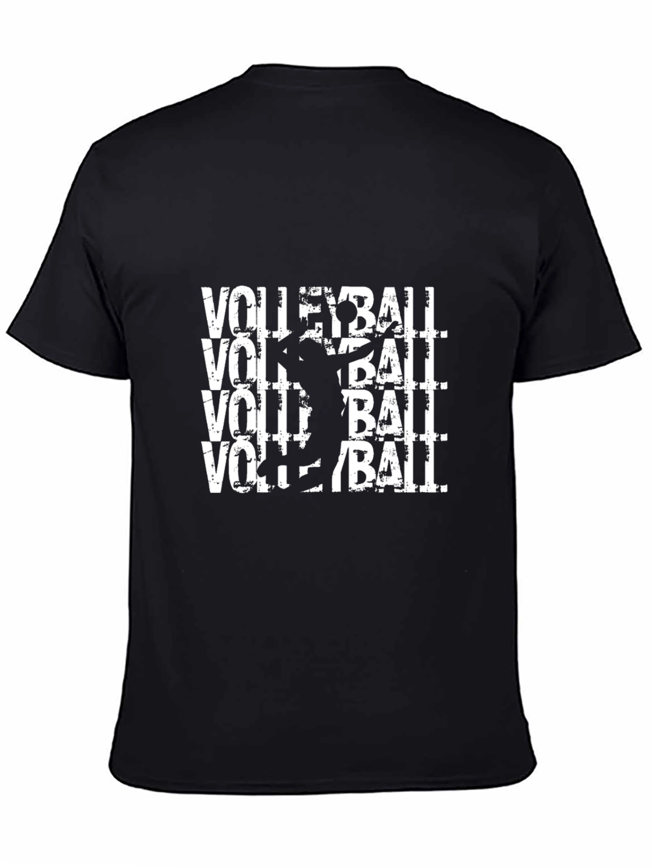 Volleyball Player Graphic Black T-Shirt