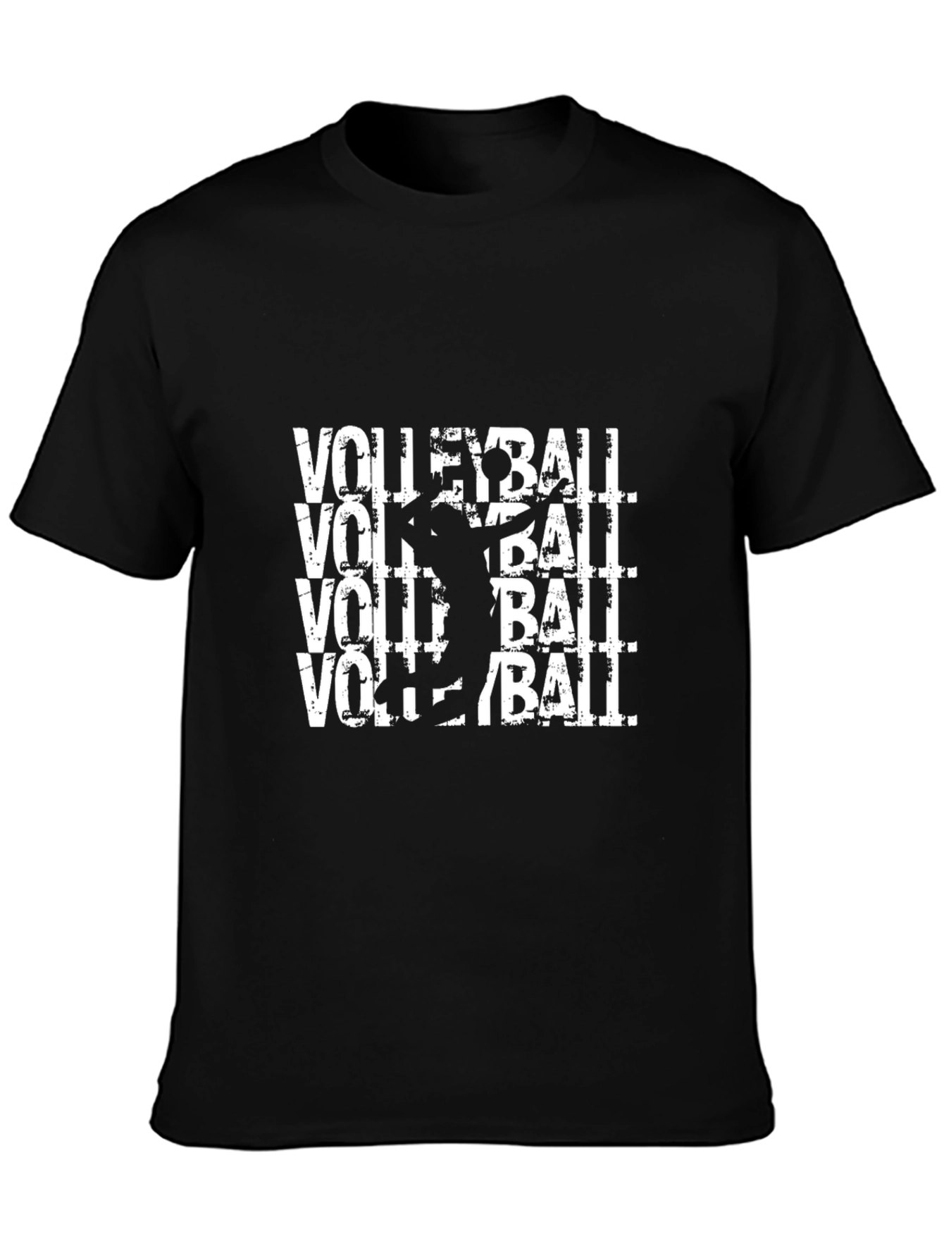 Volleyball Player Graphic Black T-Shirt