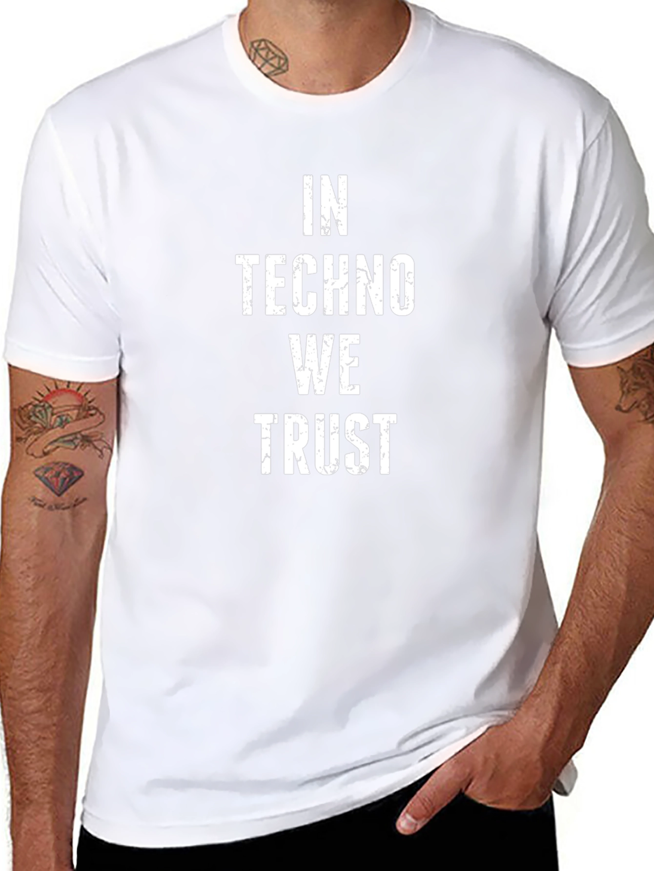 In Techno We Trust Black T-Shirt