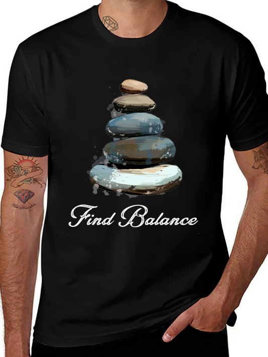 Find Balance T-Shirt - Stacked Stone Graphic Tee