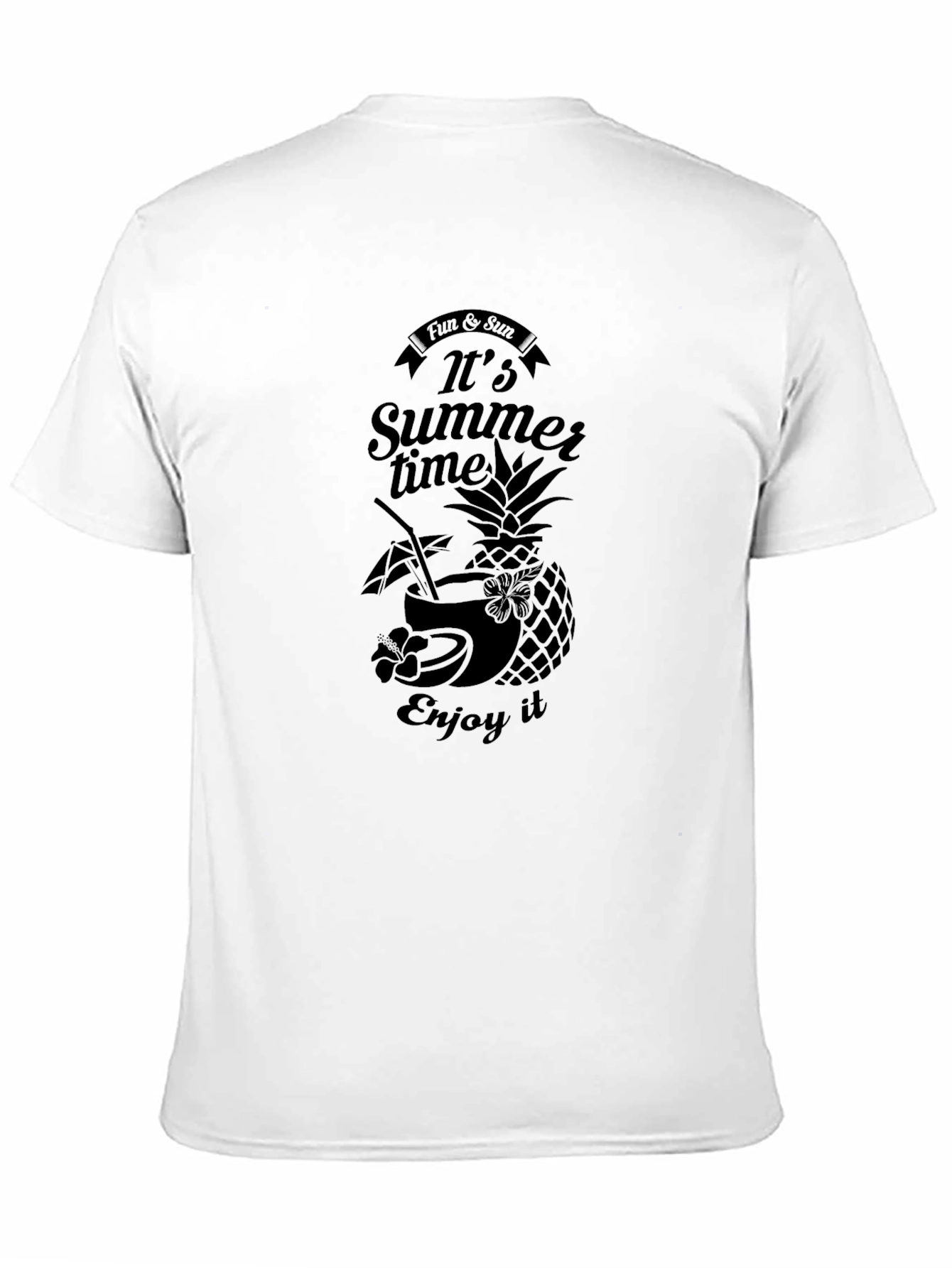 Summer Time Fun Graphic Tee - Black