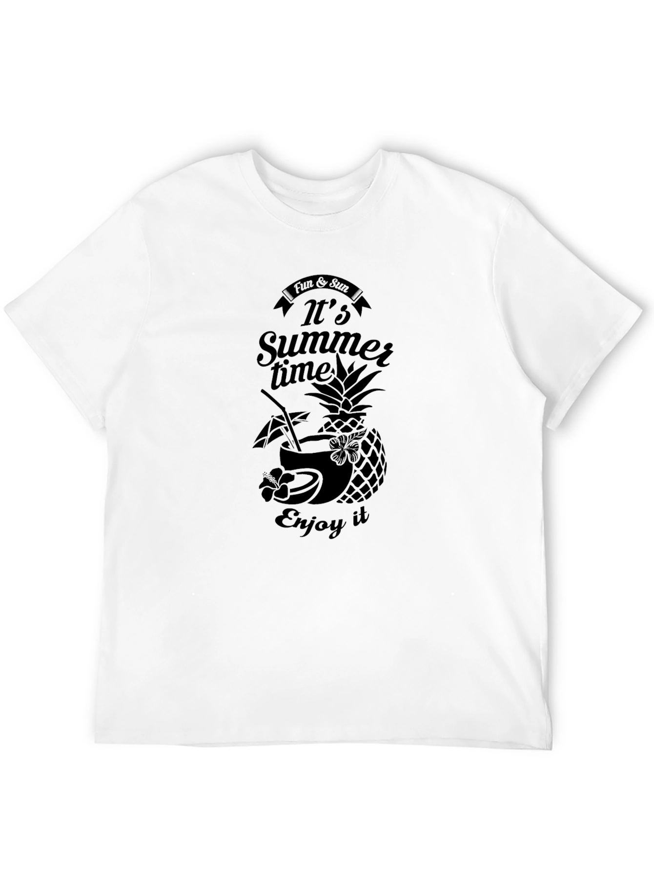 Summer Time Fun Graphic Tee - Black