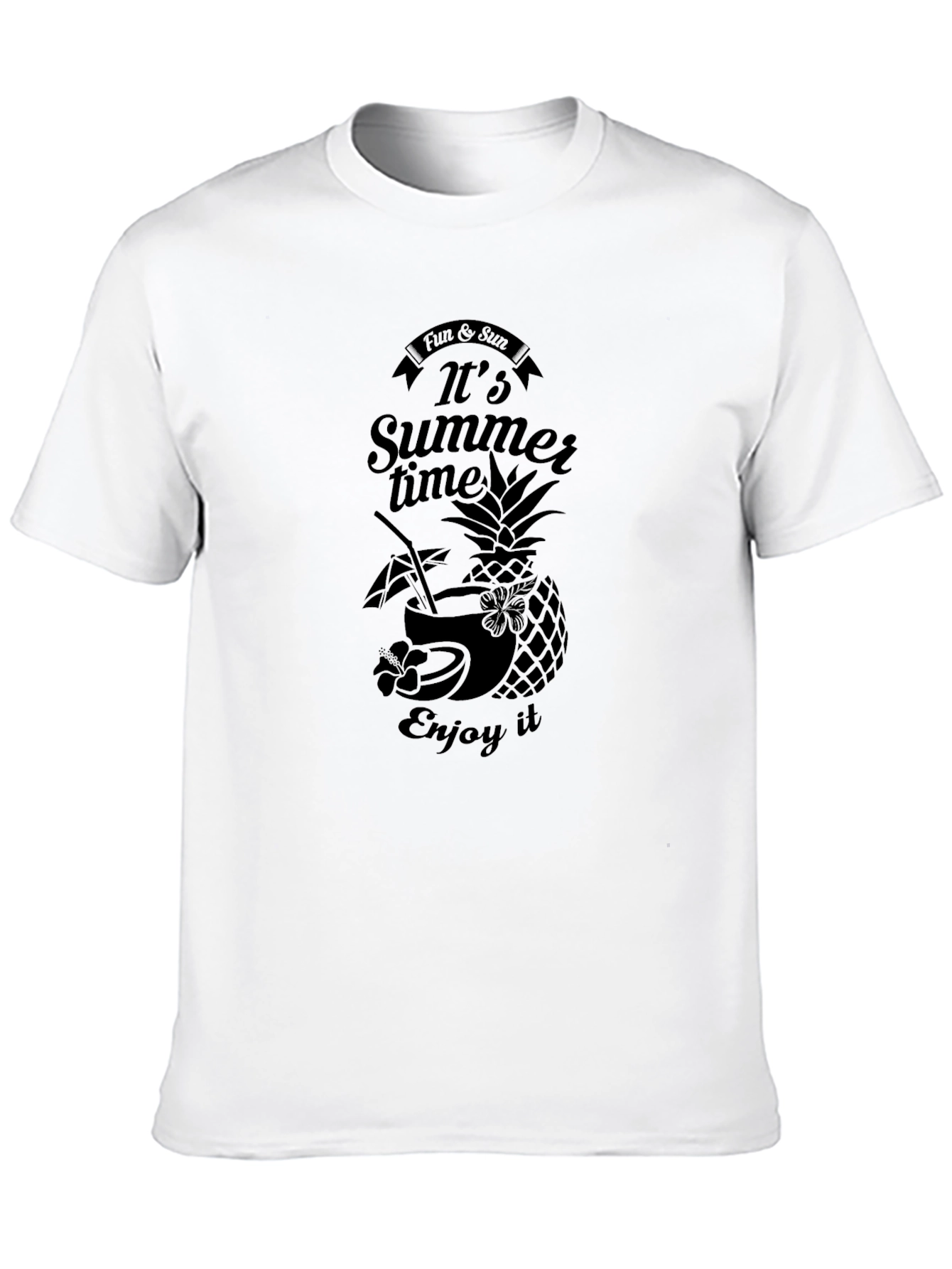 Summer Time Fun Graphic Tee - Black